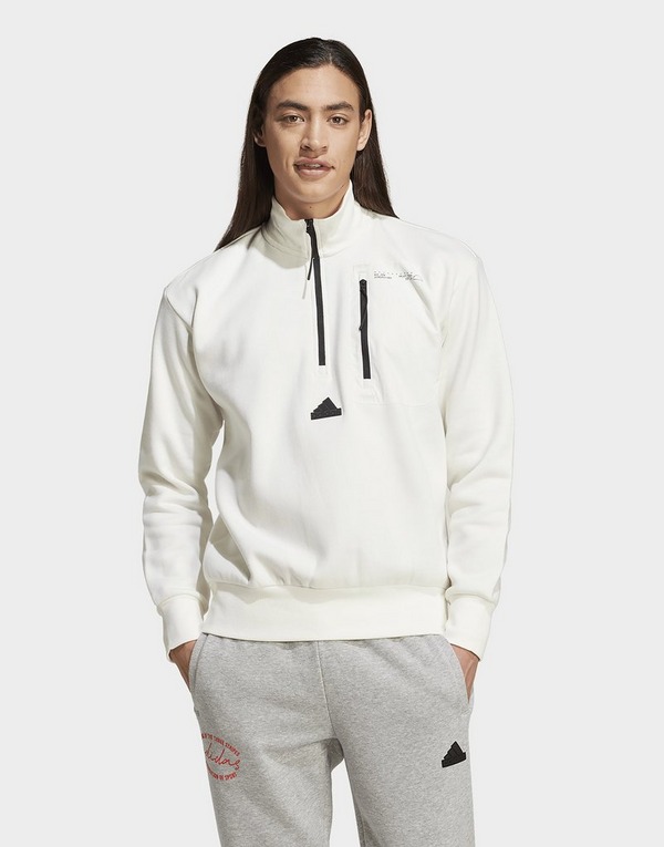 adidas City Escape Fleece Sweatshirt met Halflange Rits