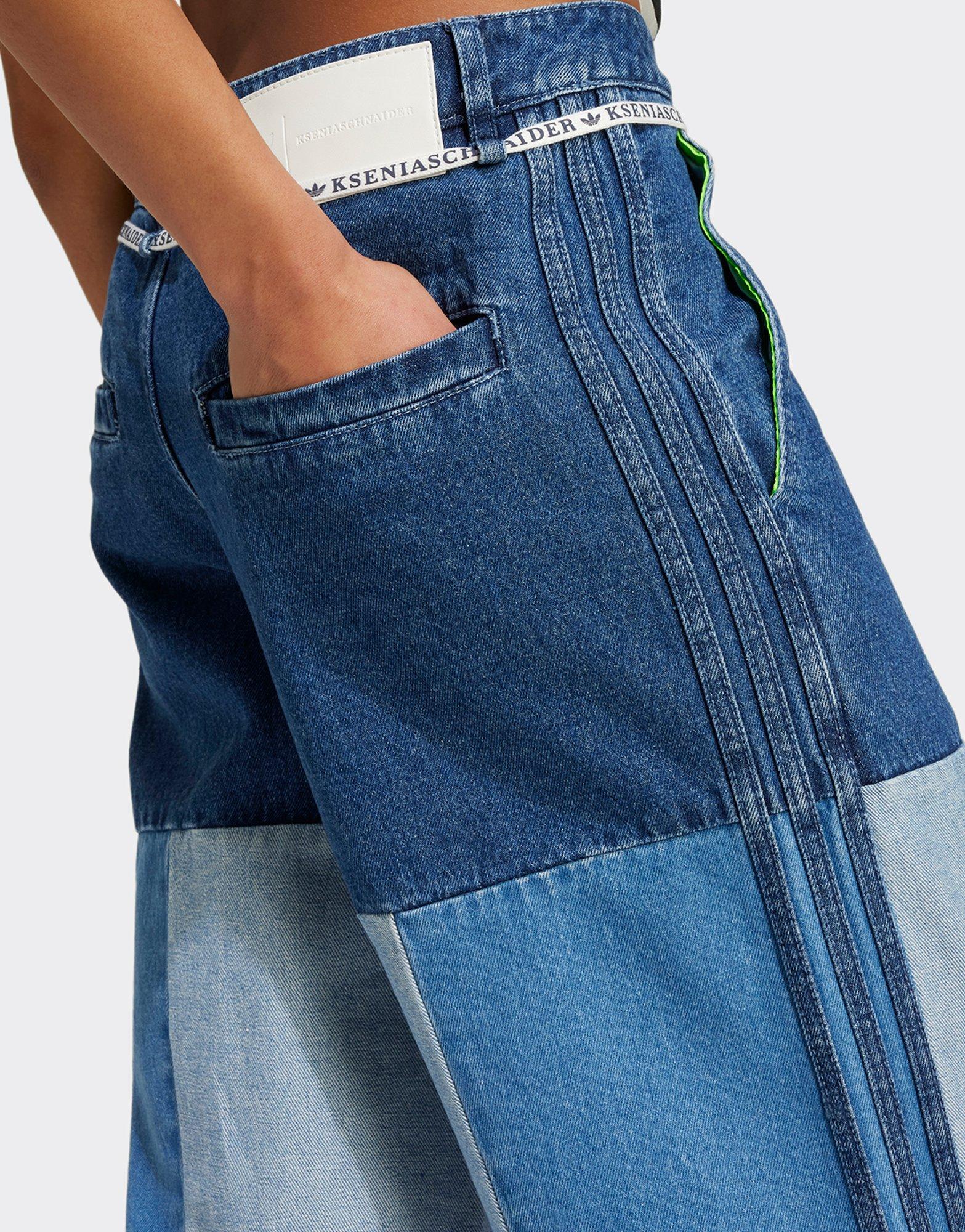 Blue adidas Originals Kseniaschnaider Patchwork Straight Leg