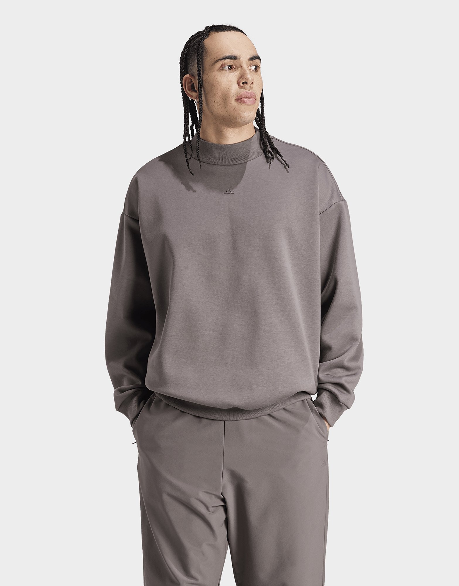 Grey adidas adidas Basketball Crew Sweatshirt | JD Sports UK