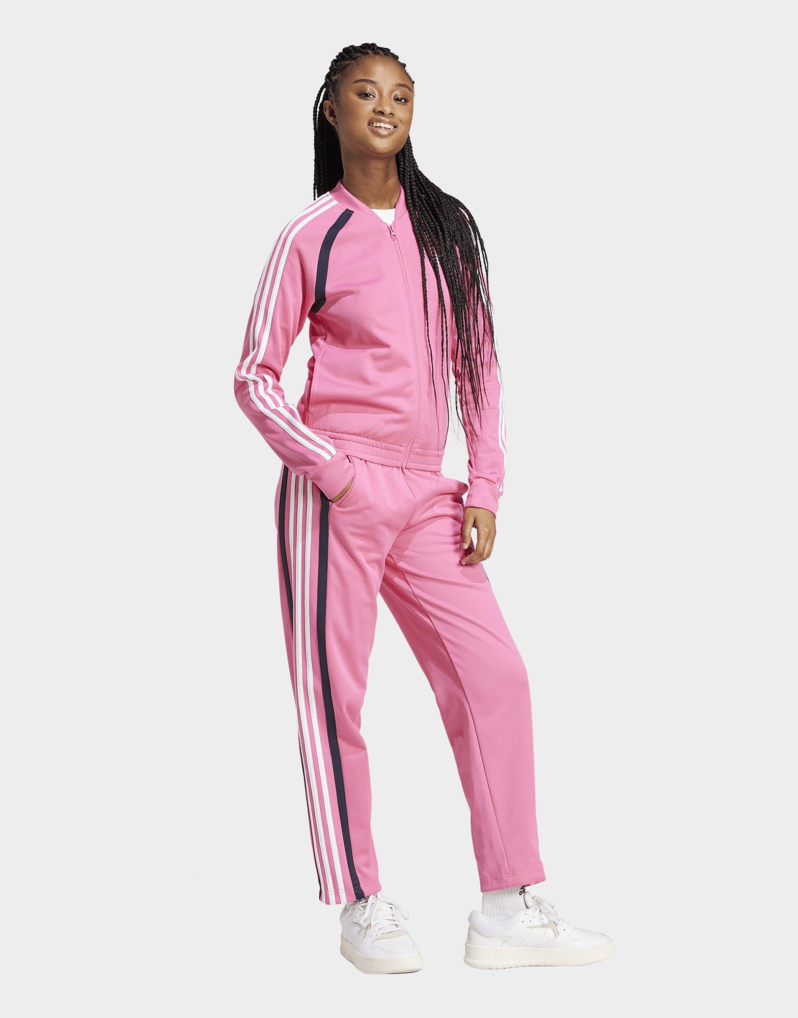 Mens pink adidas tracksuit hotsell