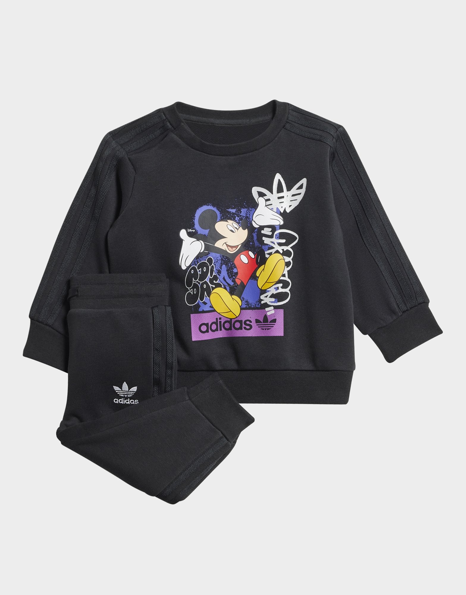 Black adidas Originals x Disney Mickey Mouse Crew Set Infant | JD ...