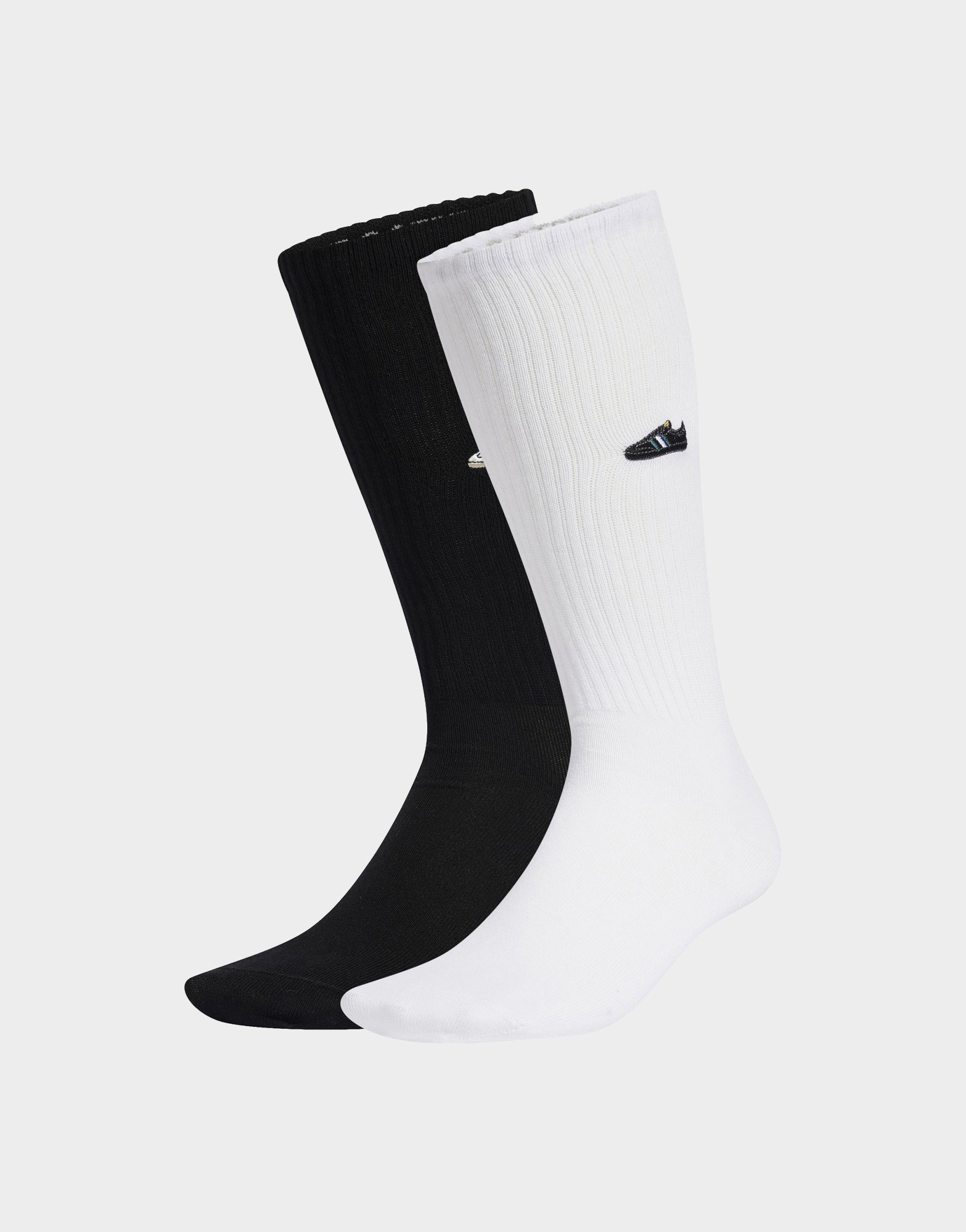 White adidas Originals Samba Crew Socks 2 Pack JD Sports UK