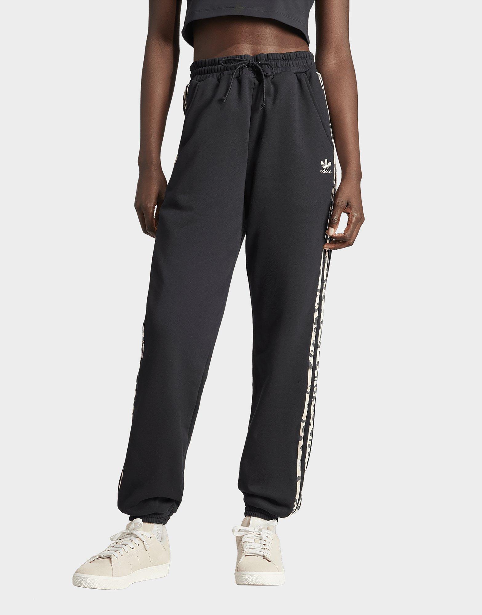 Pantalón Deportivo Negro con Bandas Laterales, Adidas Originals, Mujer