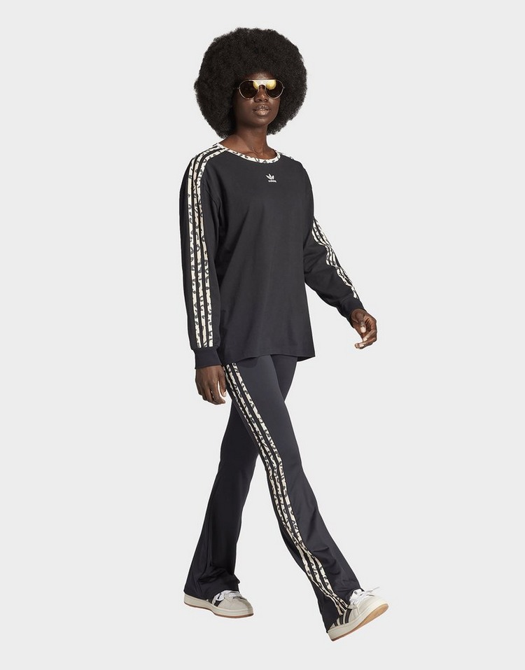 adidas adidas Originals Leopard Luxe 3-Stripes Long Sleeve Tee