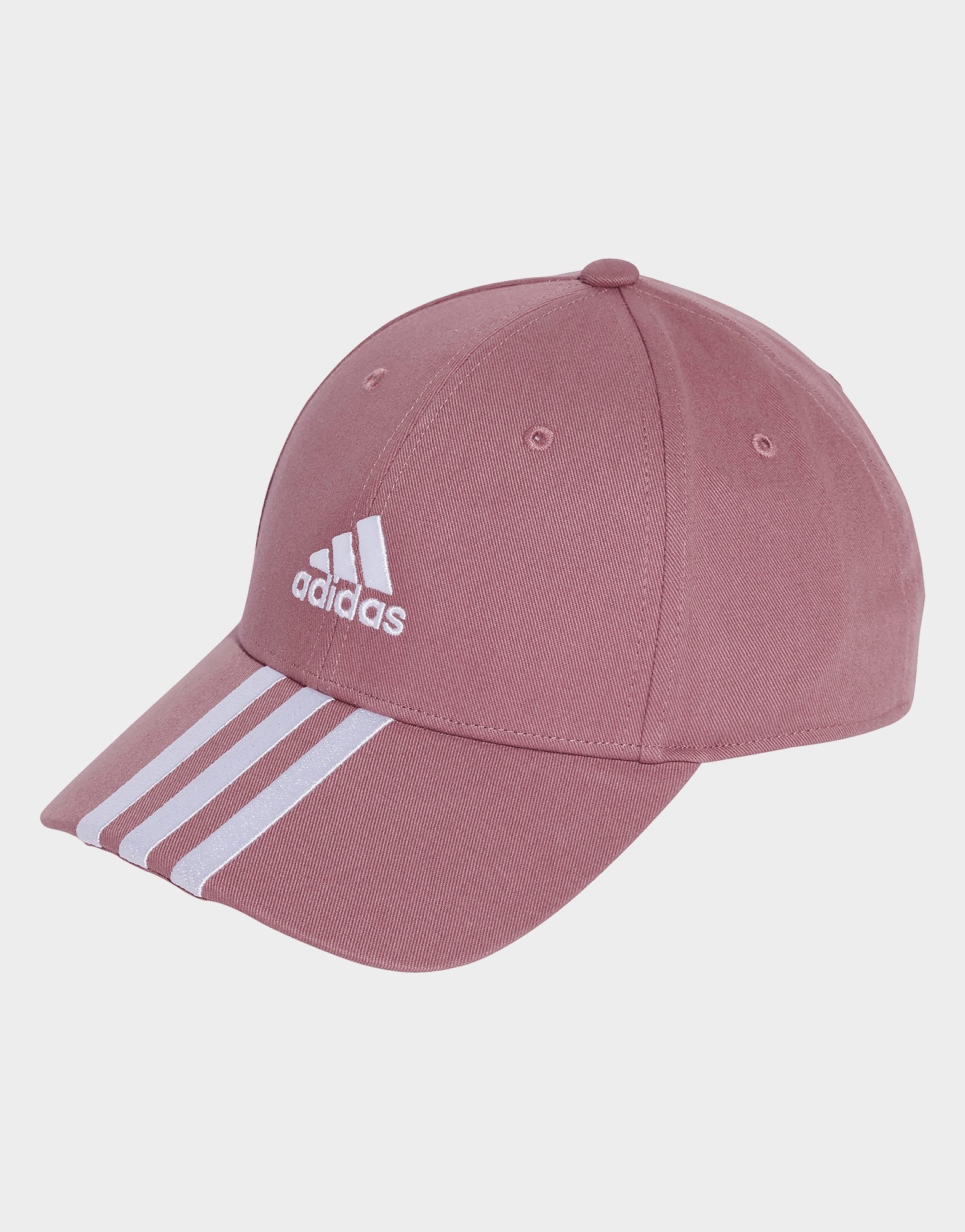 Pink adidas 3 Stripes Cotton Twill Baseball Cap JD Sports UK