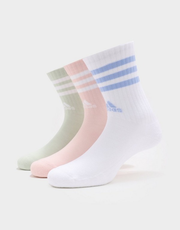 adidas 3-Stripes Cushioned Crew Socks (3 Pairs)