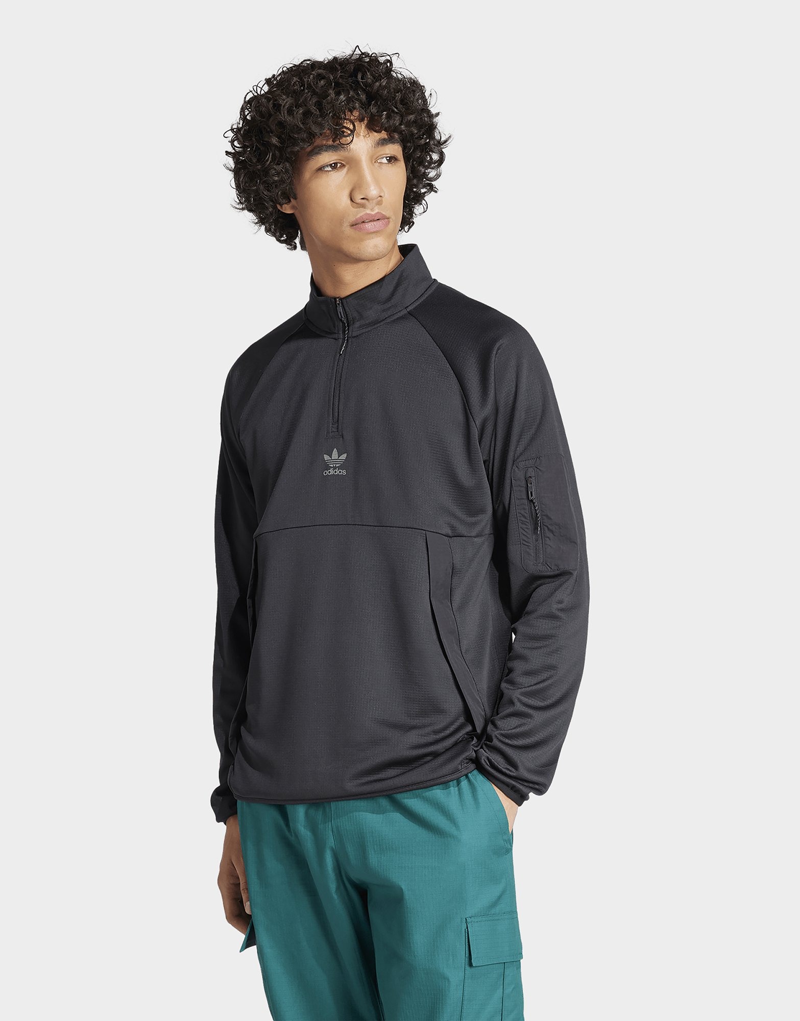 Black adidas 1/4 Zip Top | JD Sports UK