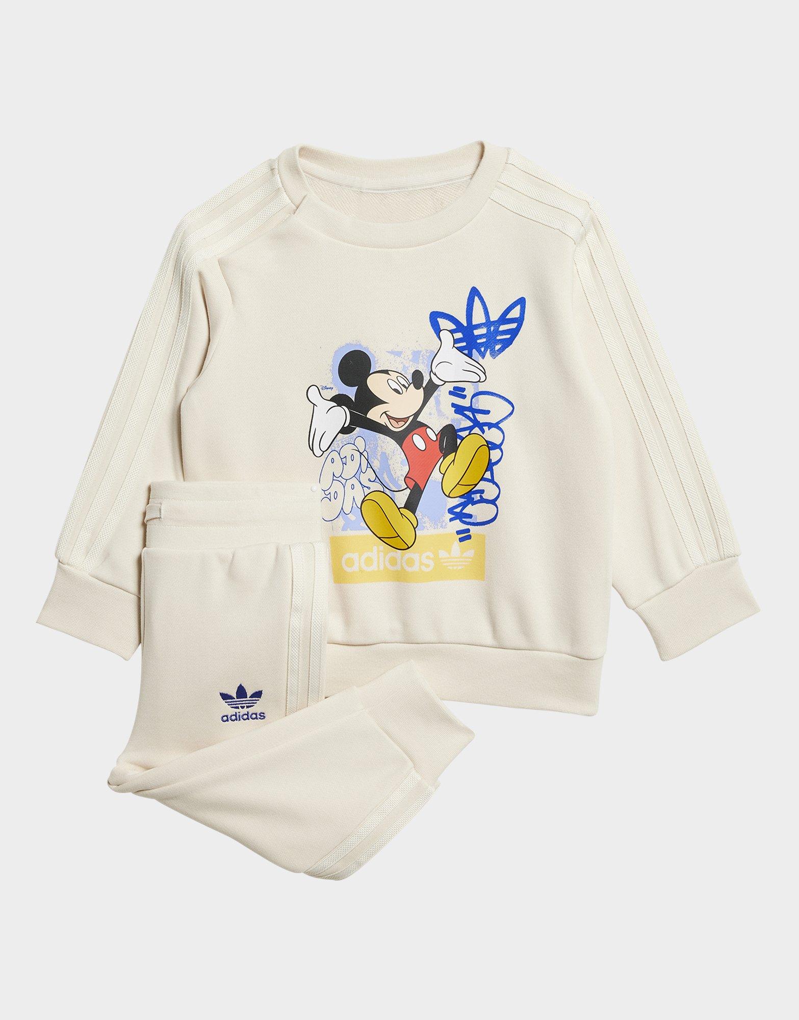 White adidas Originals x Disney Mickey Mouse Crew Set Infant JD Sports Singapore