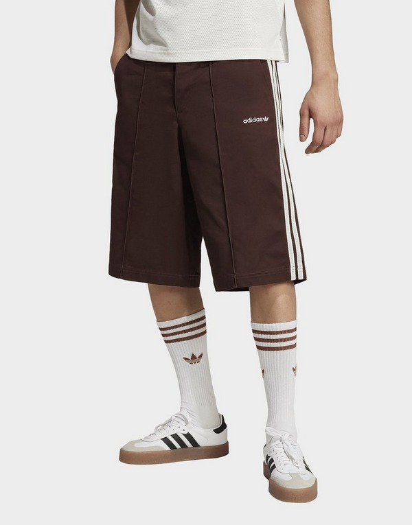 adidas '80s Loose Buttoned 3-Stripes 11-Inch Bermuda Shorts