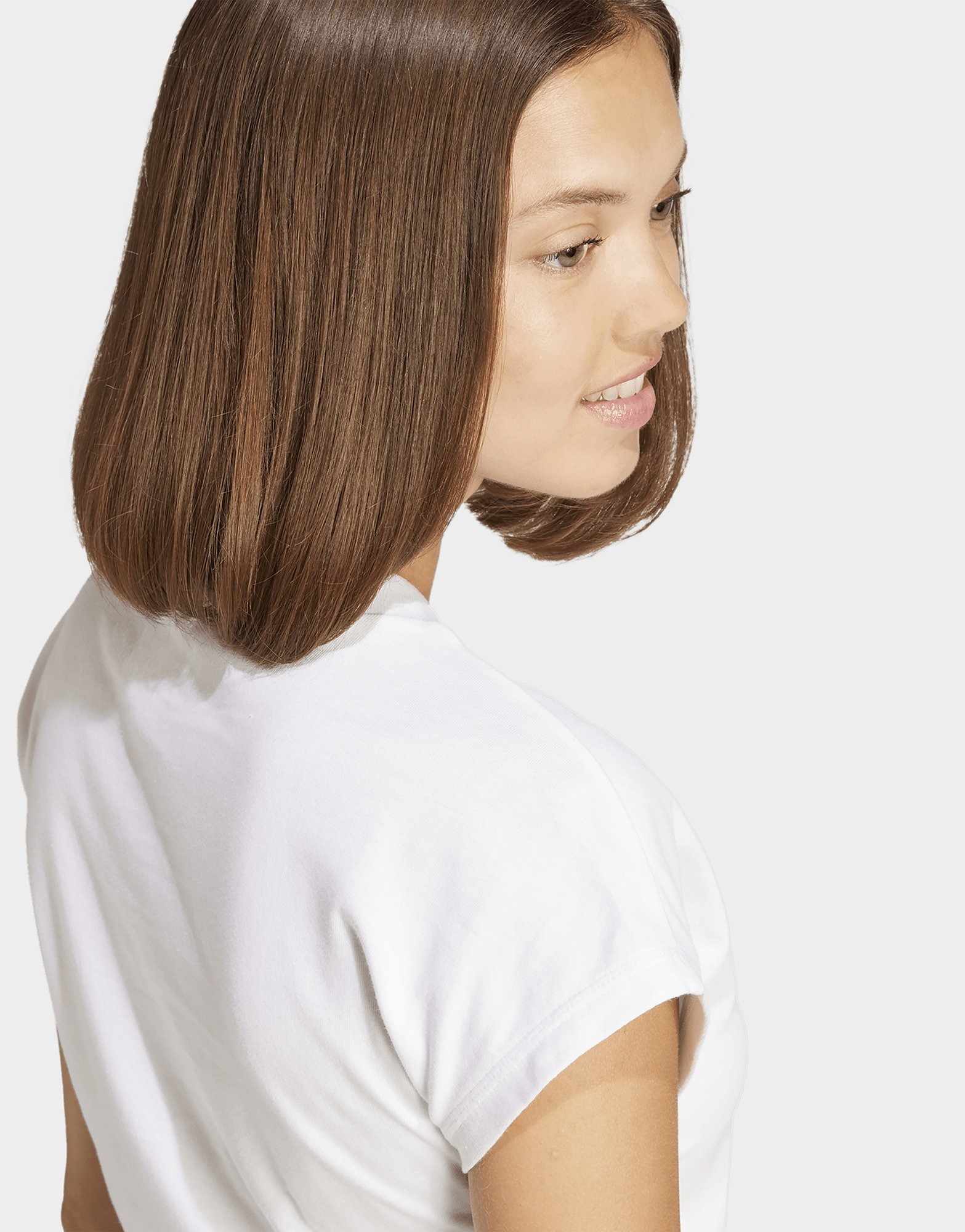adidas Women's Essentials Linear Cotton T-Shirt White/Black — foto 5