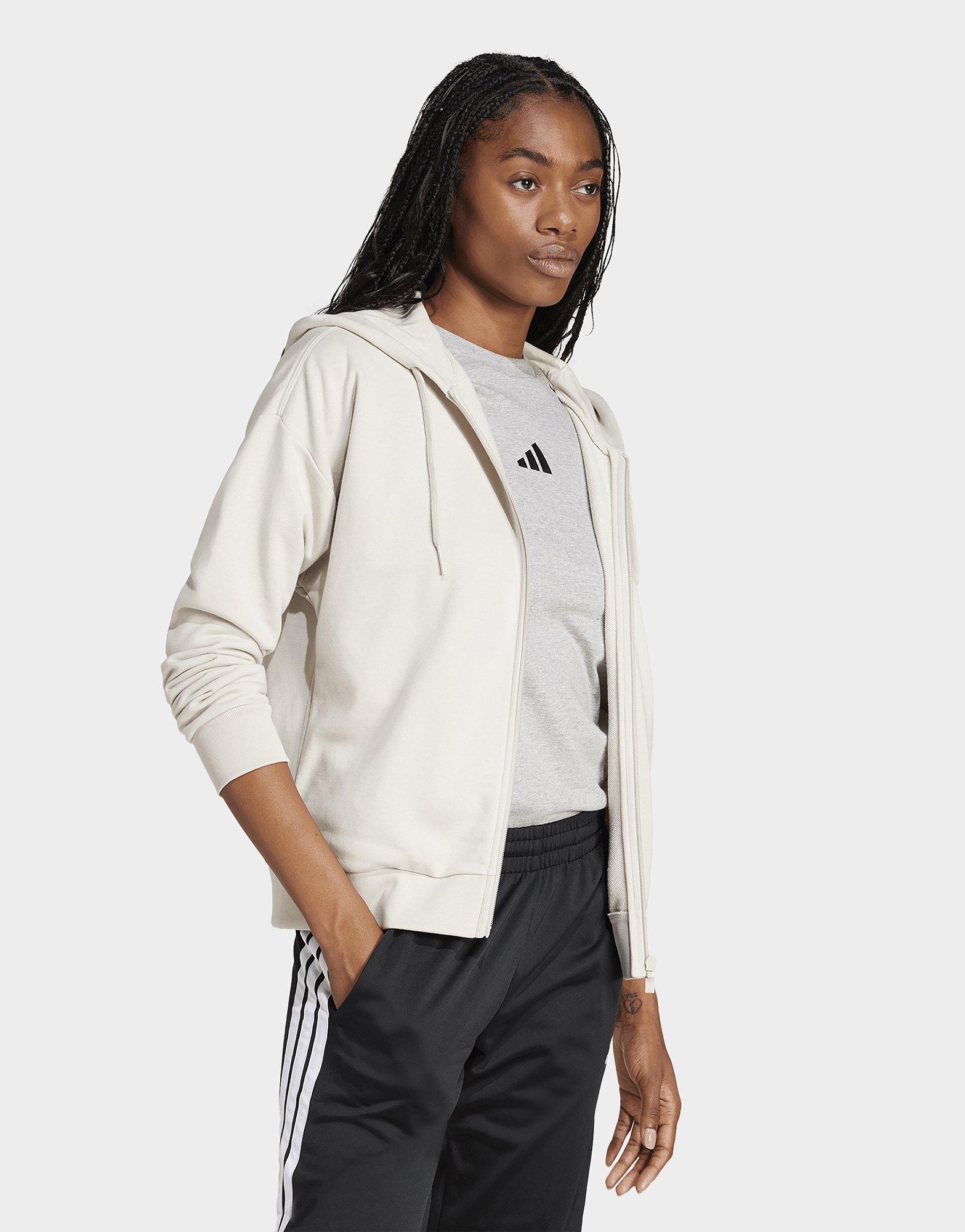 adidas Veste À Capuche Entièrement Zippée French Terry Essentials Linear (grandes Tailles)