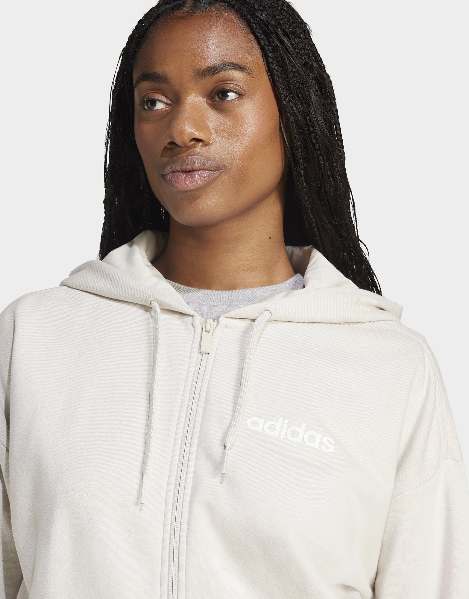 adidas Veste À Capuche Entièrement Zippée French Terry Essentials Linear (grandes Tailles)