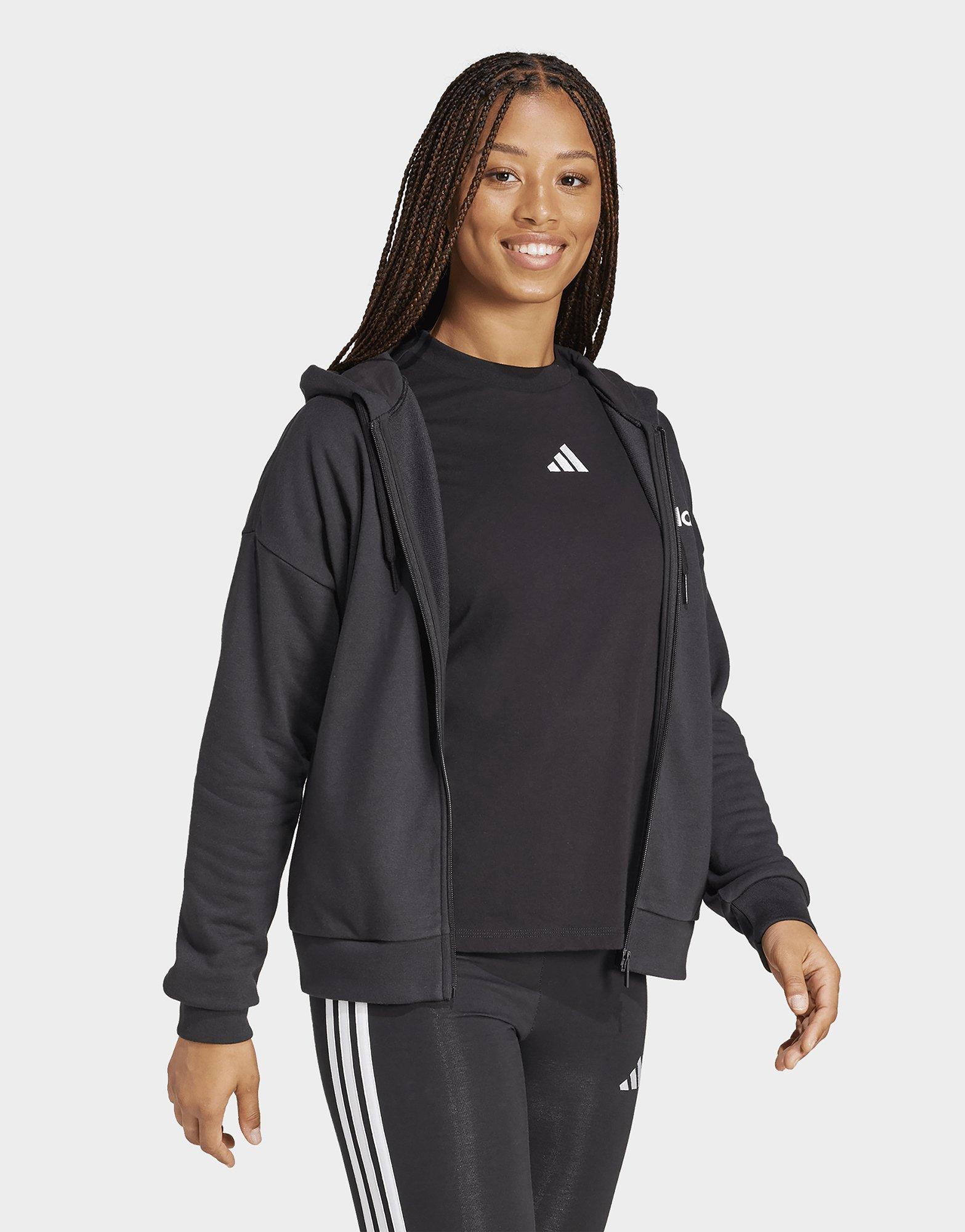 adidas Felpa Con Cappuccio Essentials Linear Full-zip French Terry
