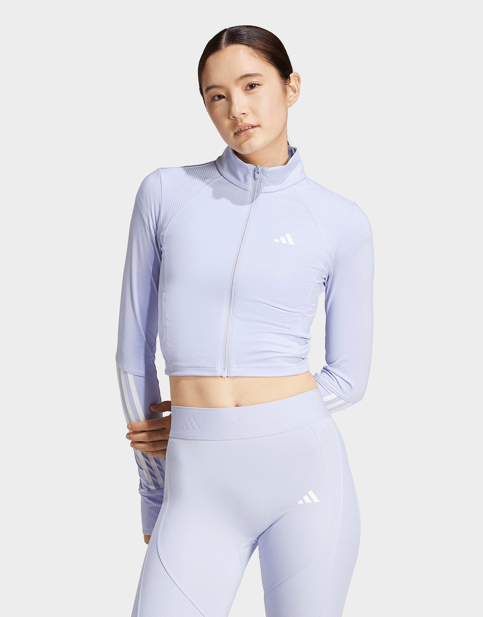 トップス adidas RIB S/S FULL-ZIP TOP Top adidas Originals Rib Full-Zip blu e arancione | AW LAB