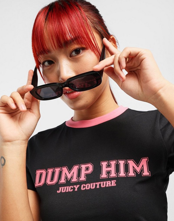 JUICY COUTURE Dump Him Mini Crop T-Shirt Women's