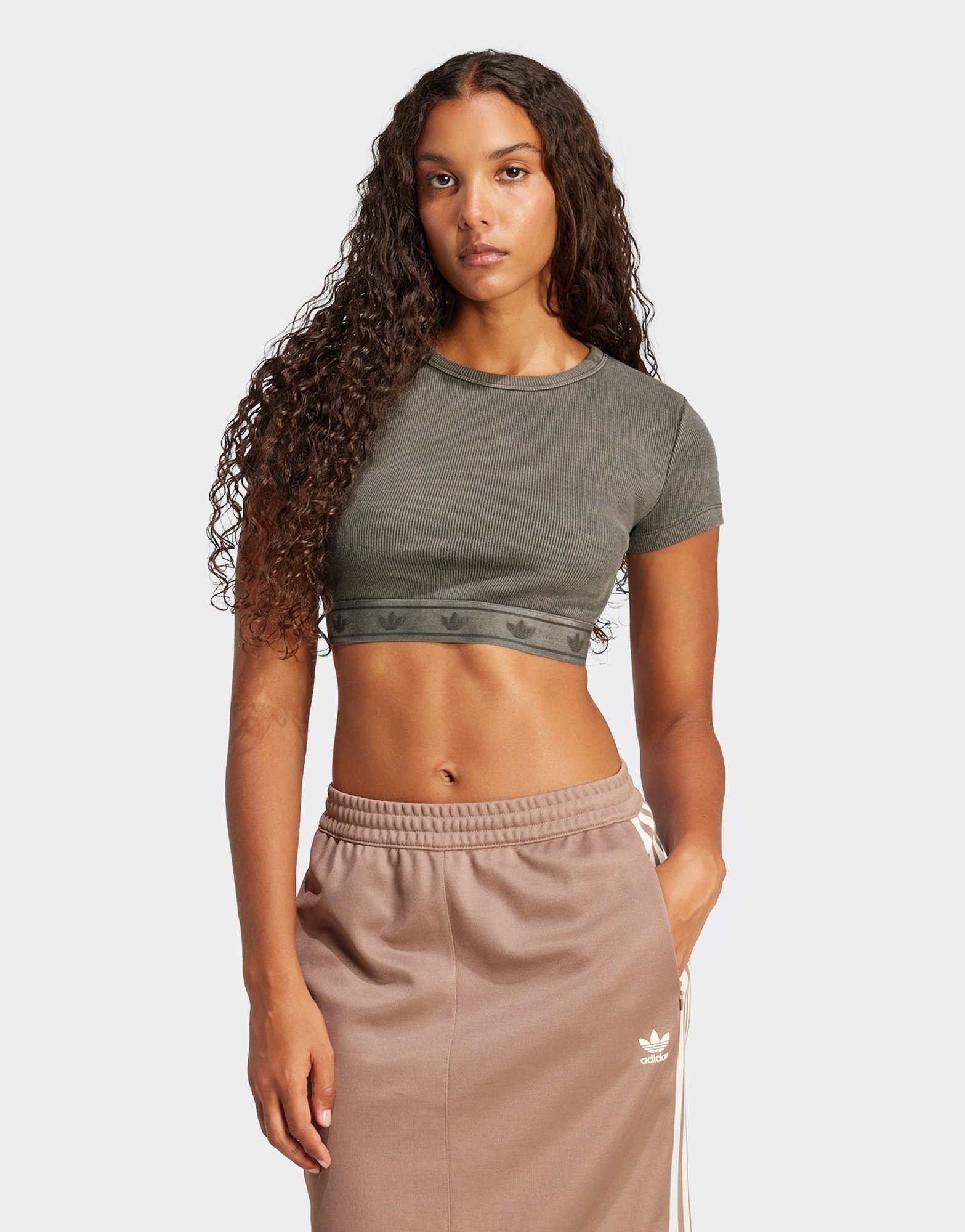 ★adidas★ Ribbed short sleeve top JD0040 ADIDAS RIB SS TOP JD0040 T-SHIRT SHORT SLEEVE (W) | Sonee Sports