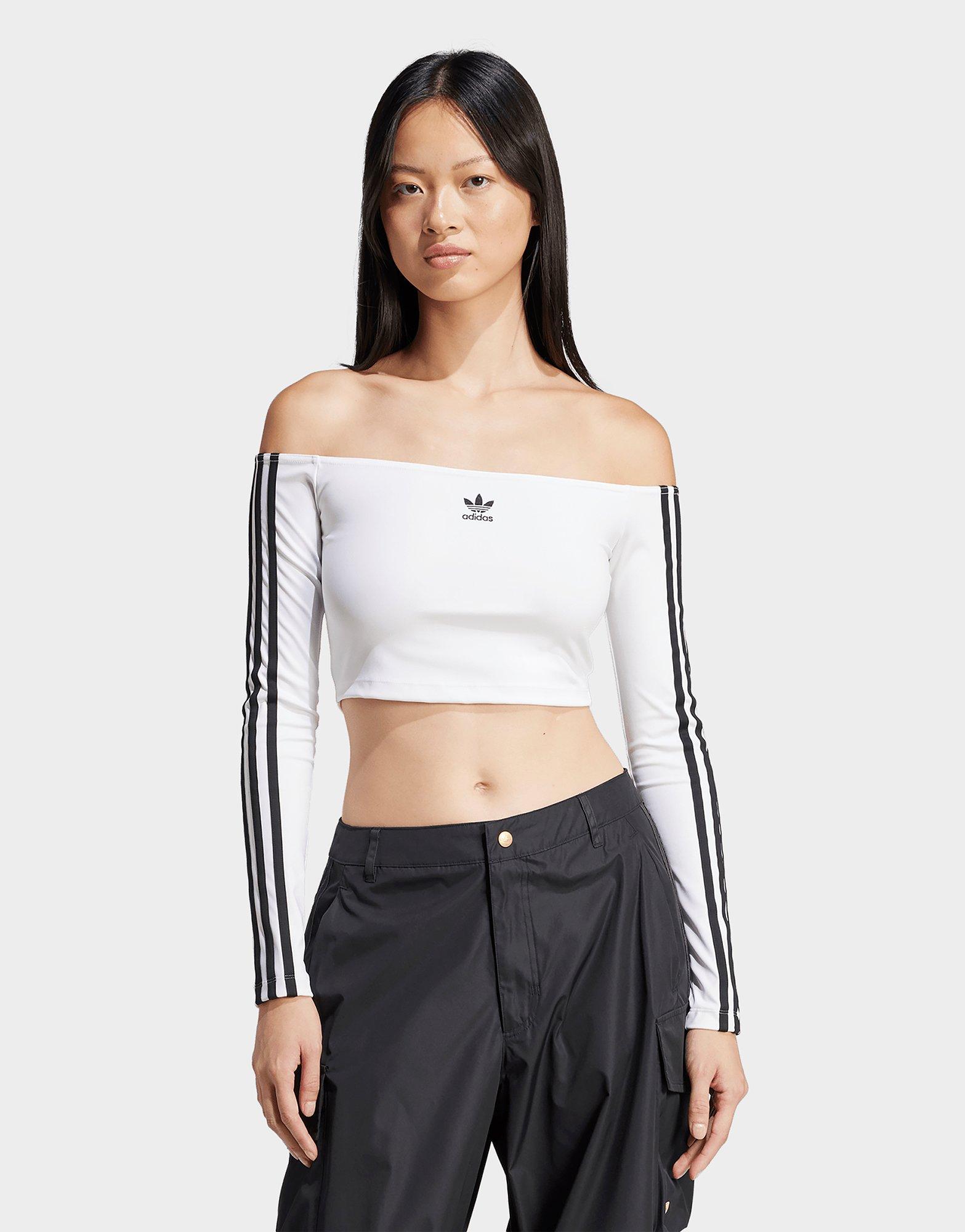 Off the shoulder adidas shirt online