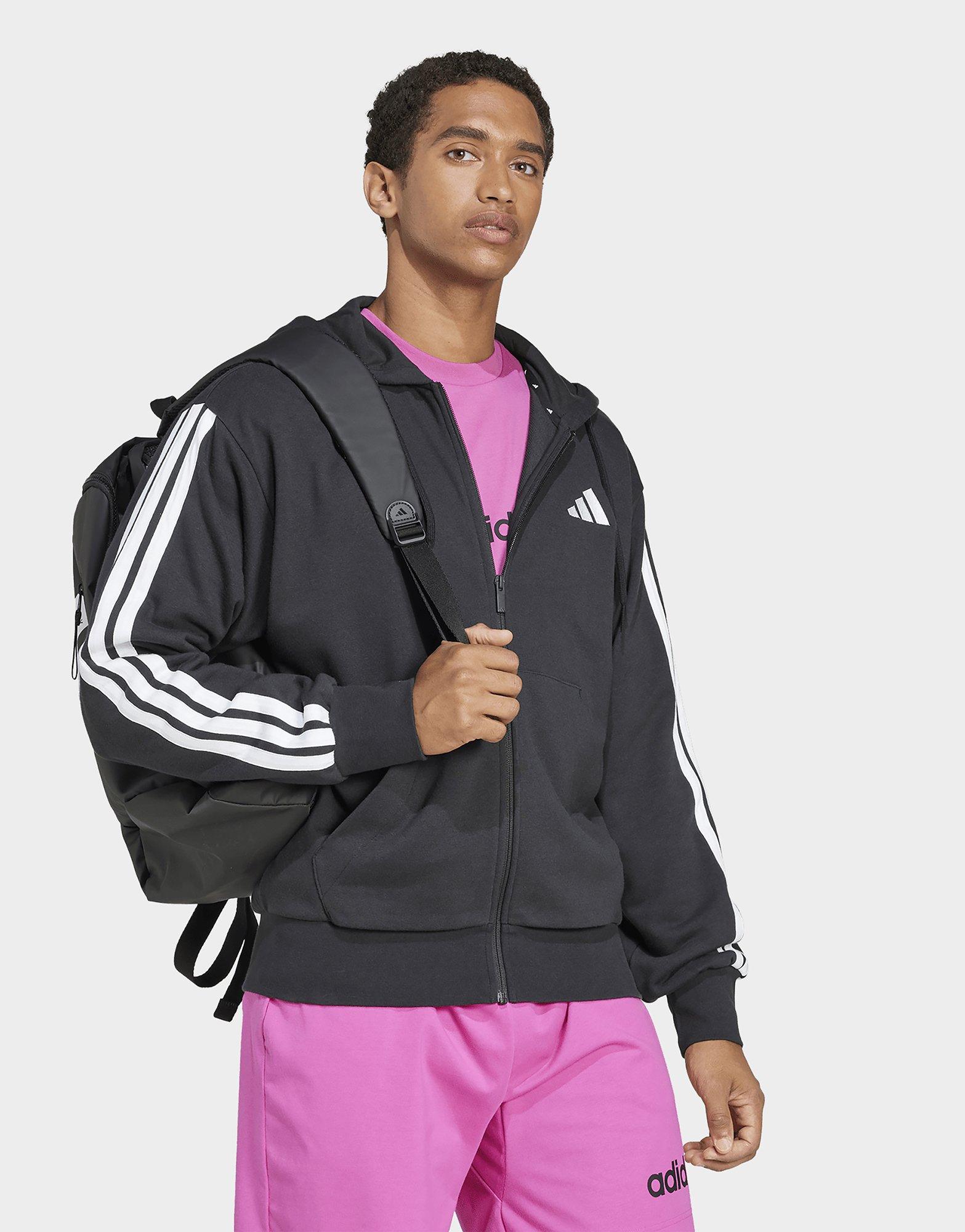 adidas Essentials 3-Stripes French Terry Full-Zip Hoodie