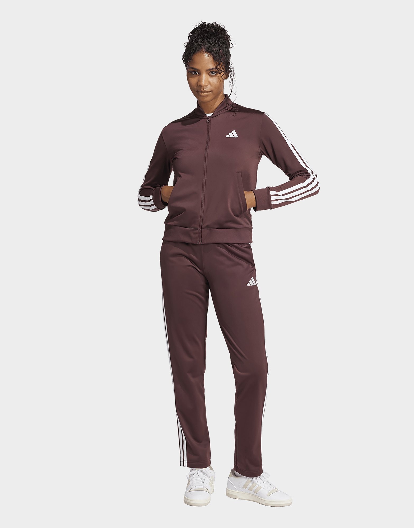 adidas Surv??tement 3 bandes Essentials Maron- JD Sports France