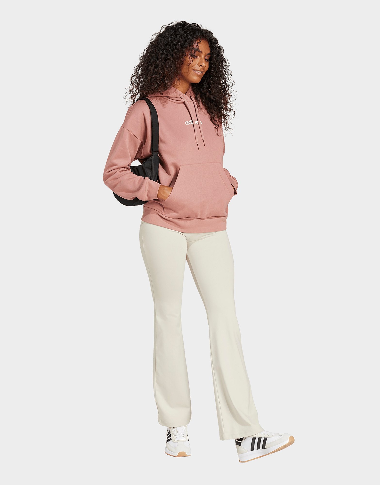 adidas Women's Essentials Small Logo Flared Leggings Wonder Alumina/White — foto 2
