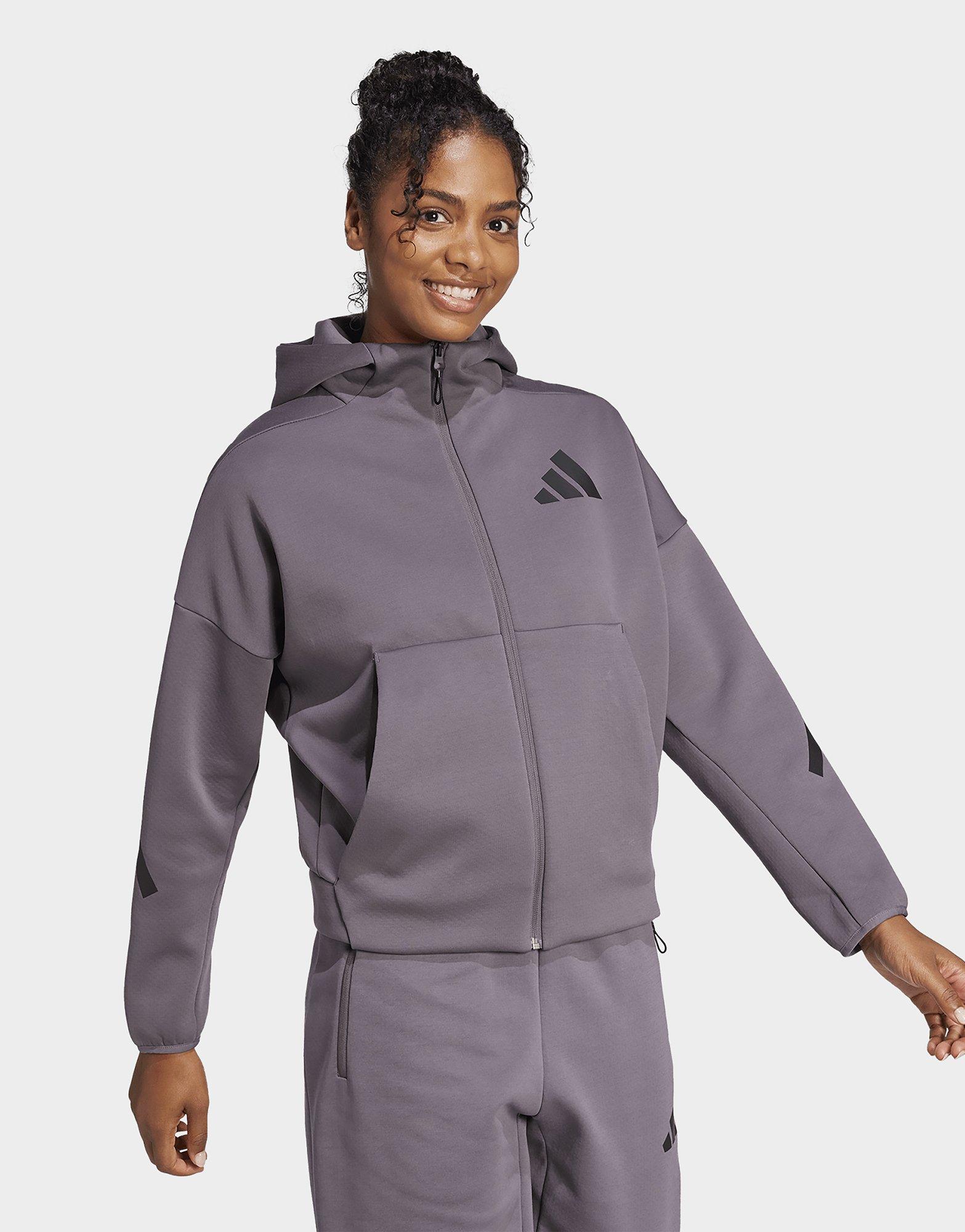 Grey adidas Z.N.E. Full-Zip Hoodie | JD Sports UK