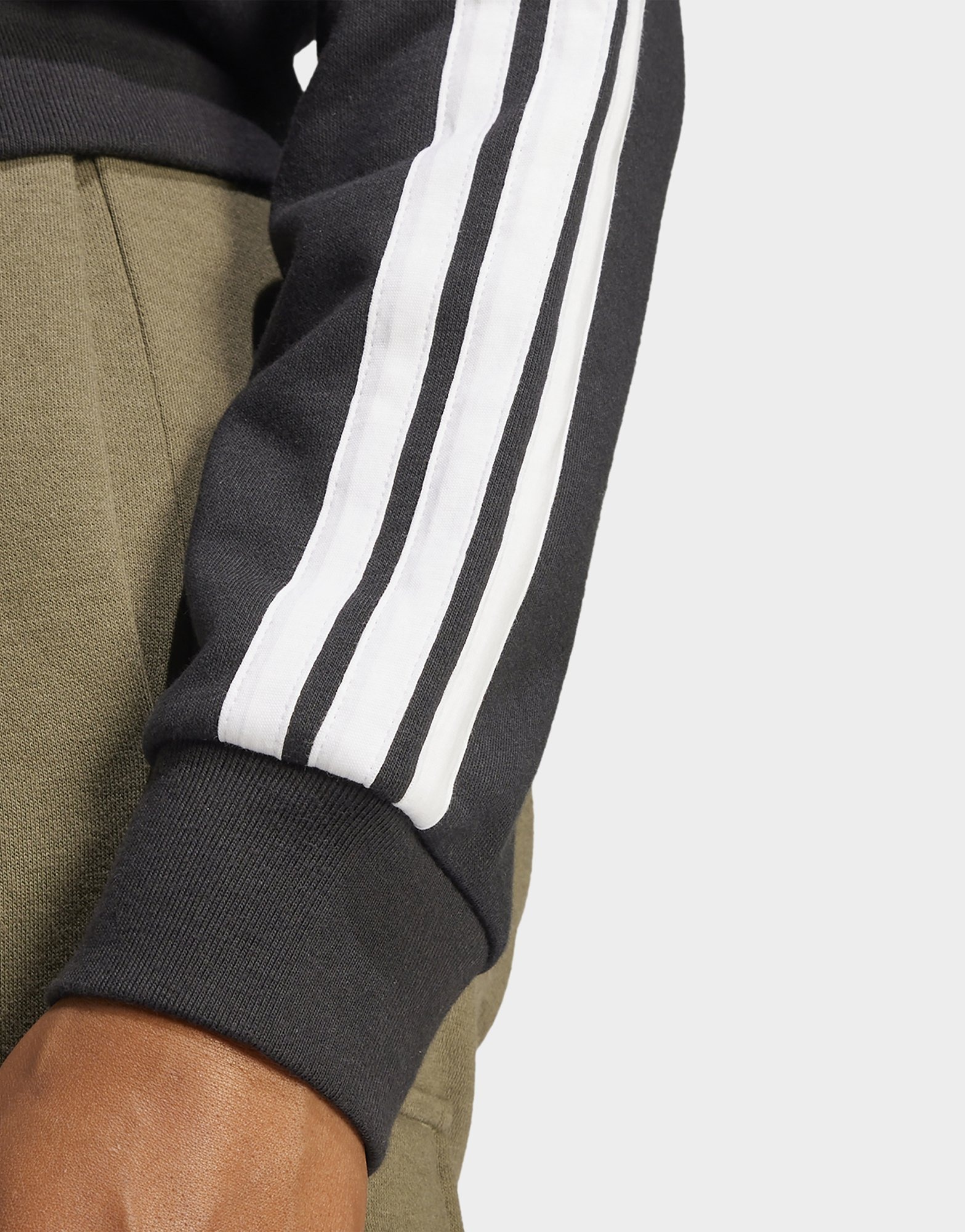 Adidas ESSENTIALS W 3S FT FZ HD Jacket Women's Black — foto 5