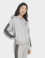 adidas Felpa Con Cappuccio Essentials 3-stripes French Terry Full-zip