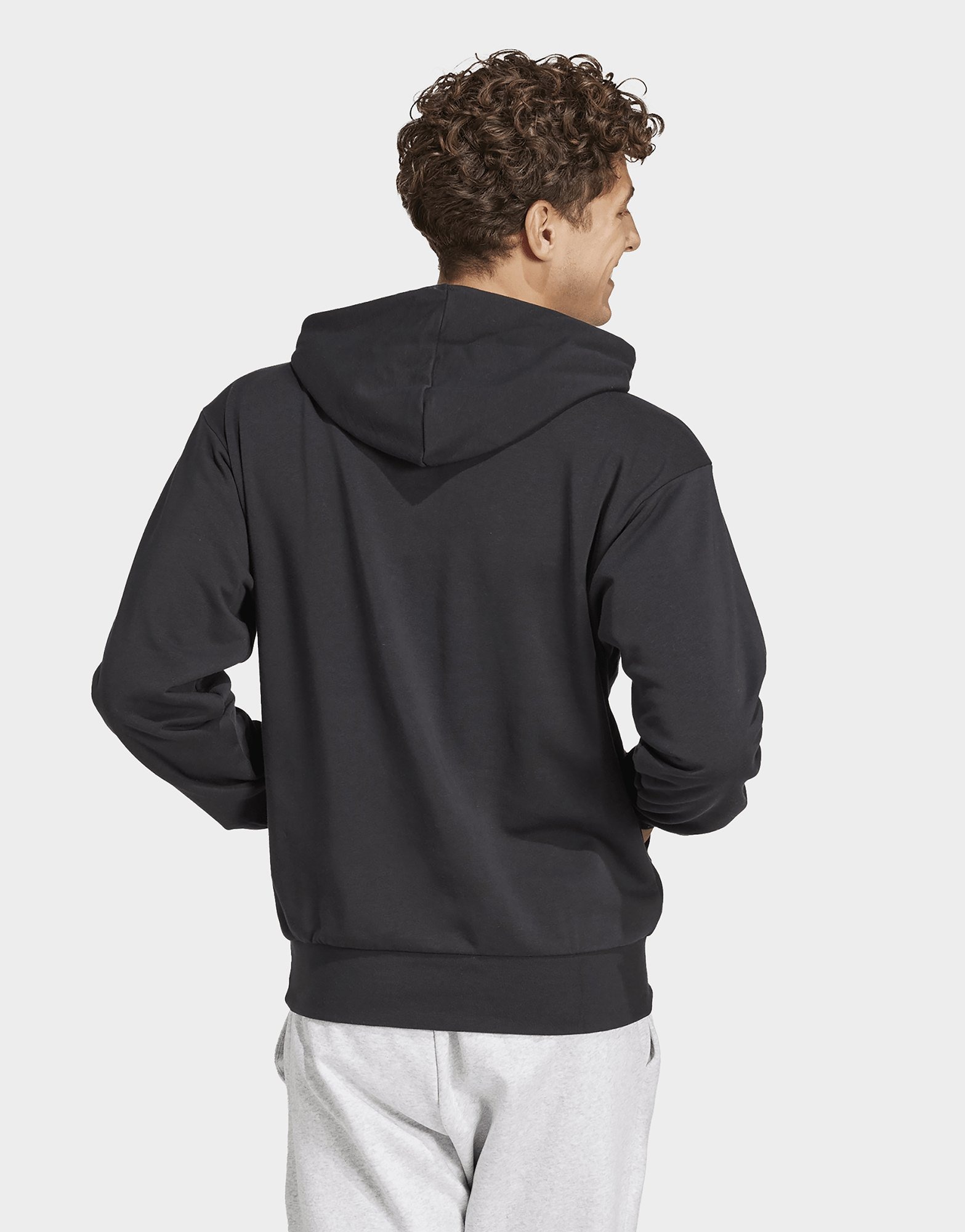 adidas Essentials Feelcozy French Terry Hoodie Black/White — foto 3