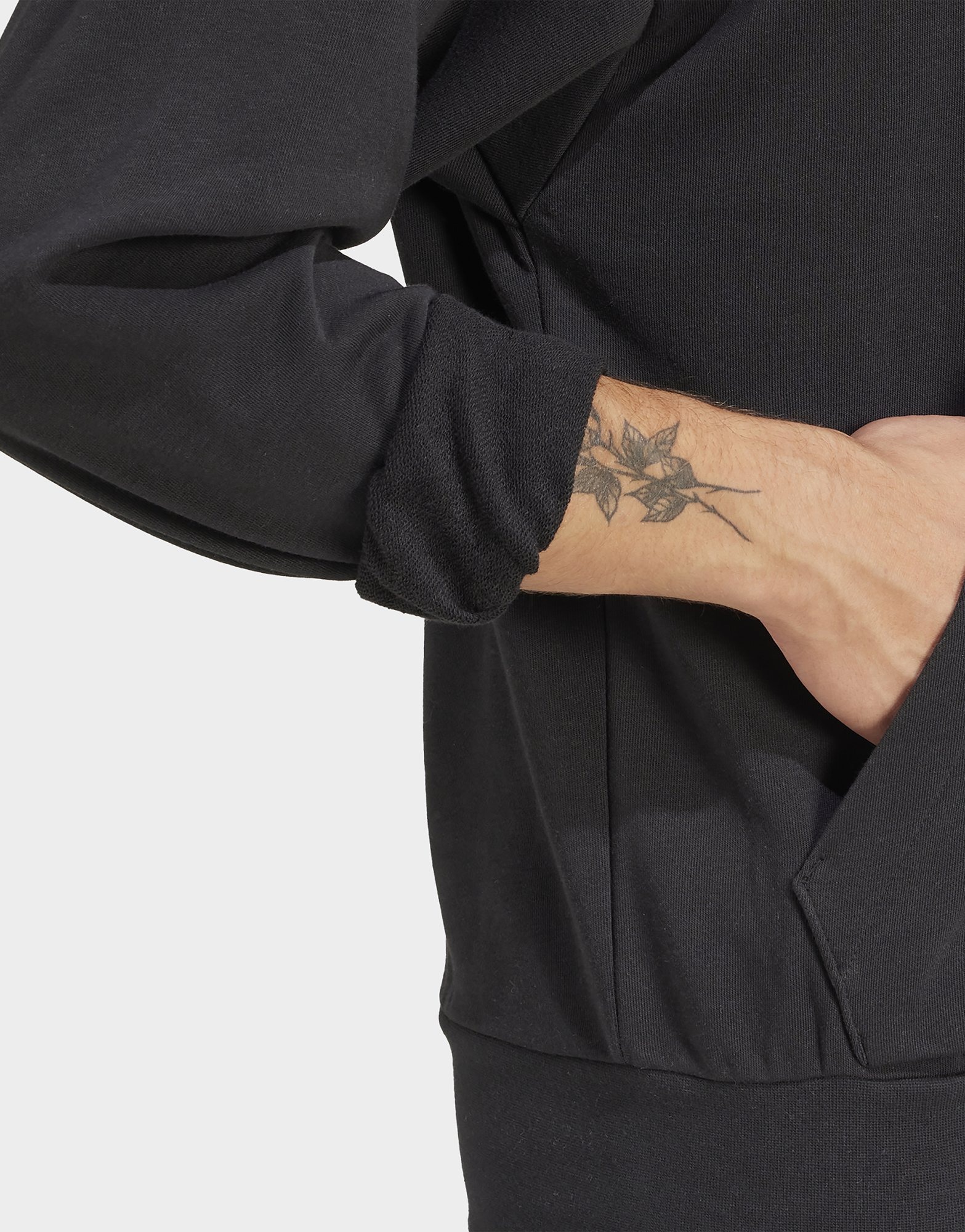 adidas Essentials Feelcozy French Terry Hoodie Black/White — foto 5