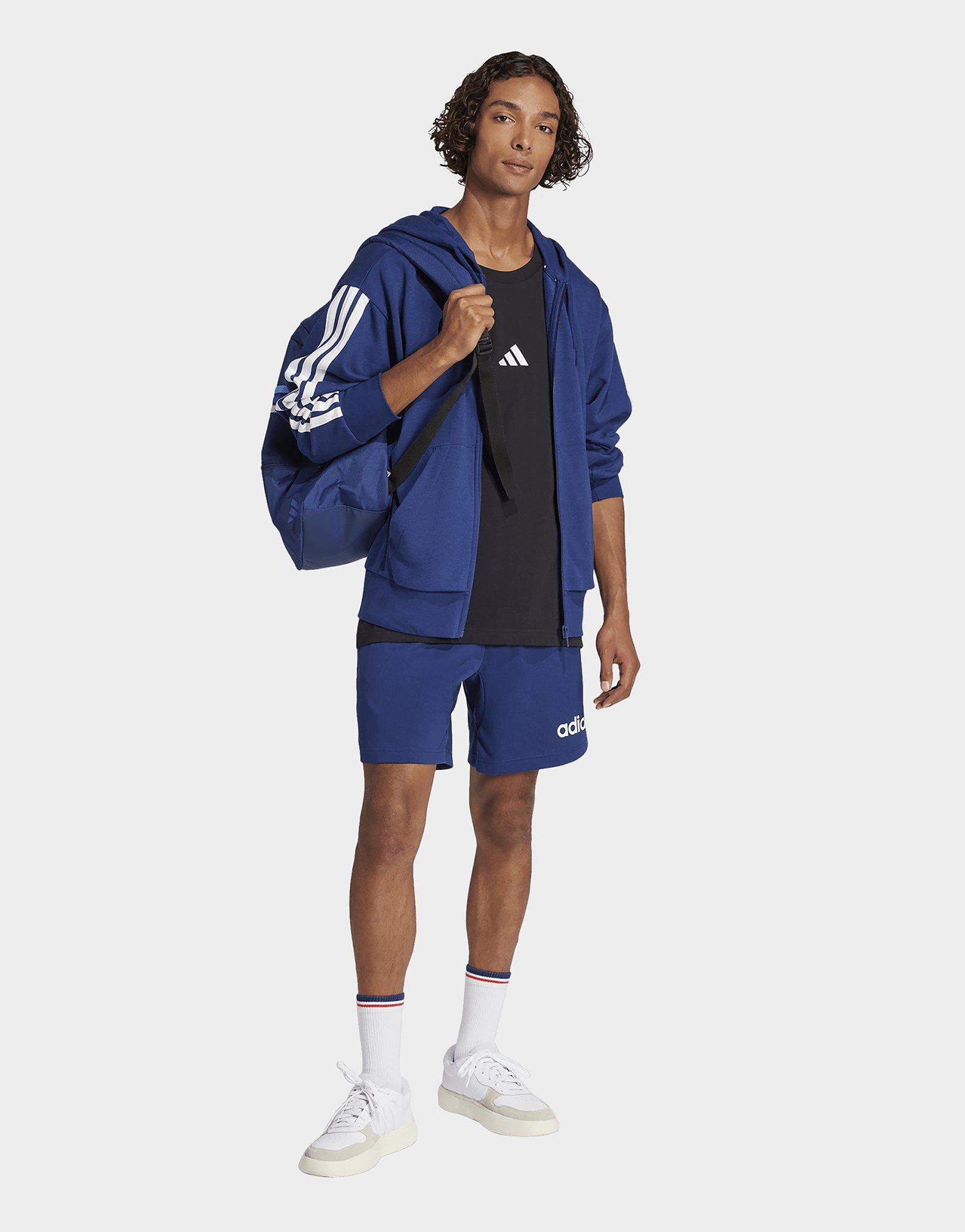 adidas Essentials 3-Stripes French Terry Full-Zip Hoodie