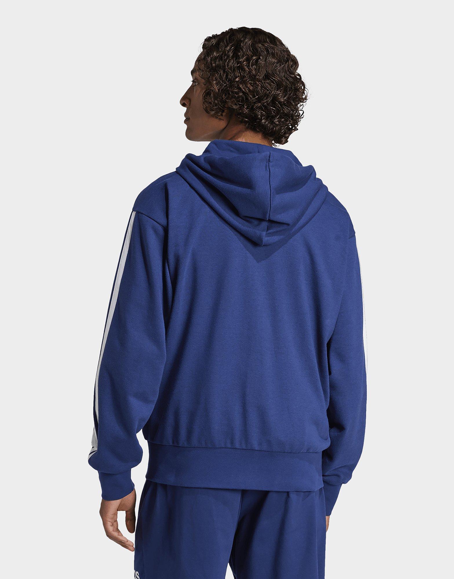 adidas Essentials 3-Stripes French Terry Full-Zip Hoodie
