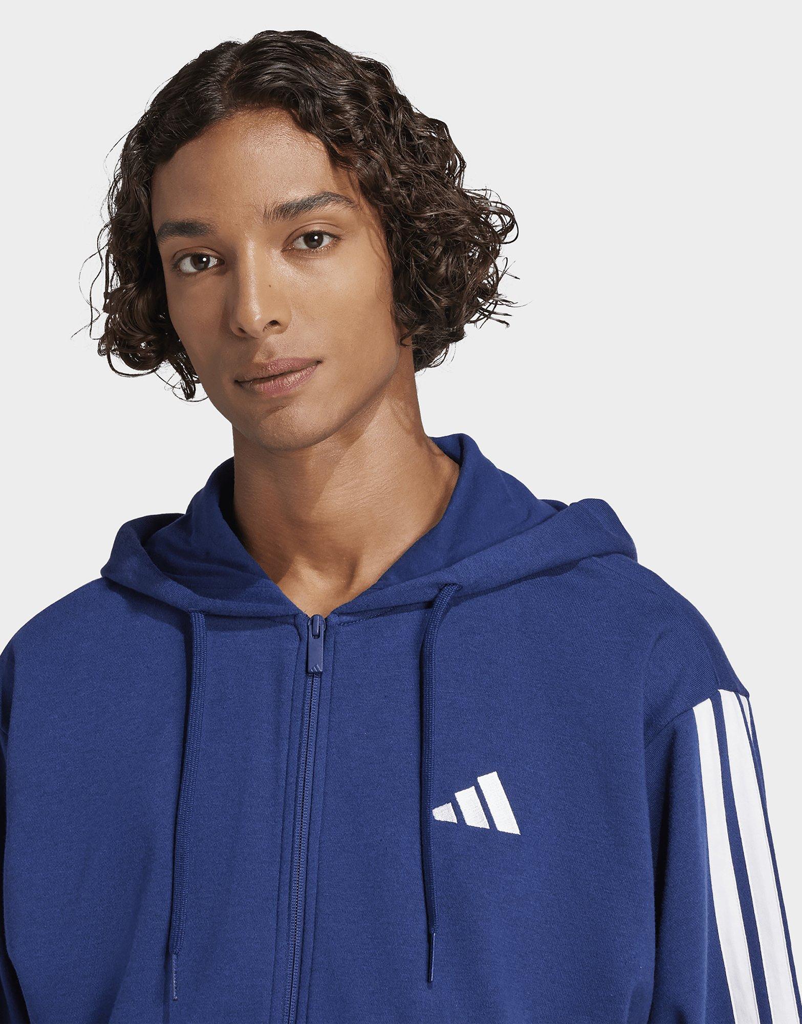 adidas Essentials 3-Stripes French Terry Full-Zip Hoodie