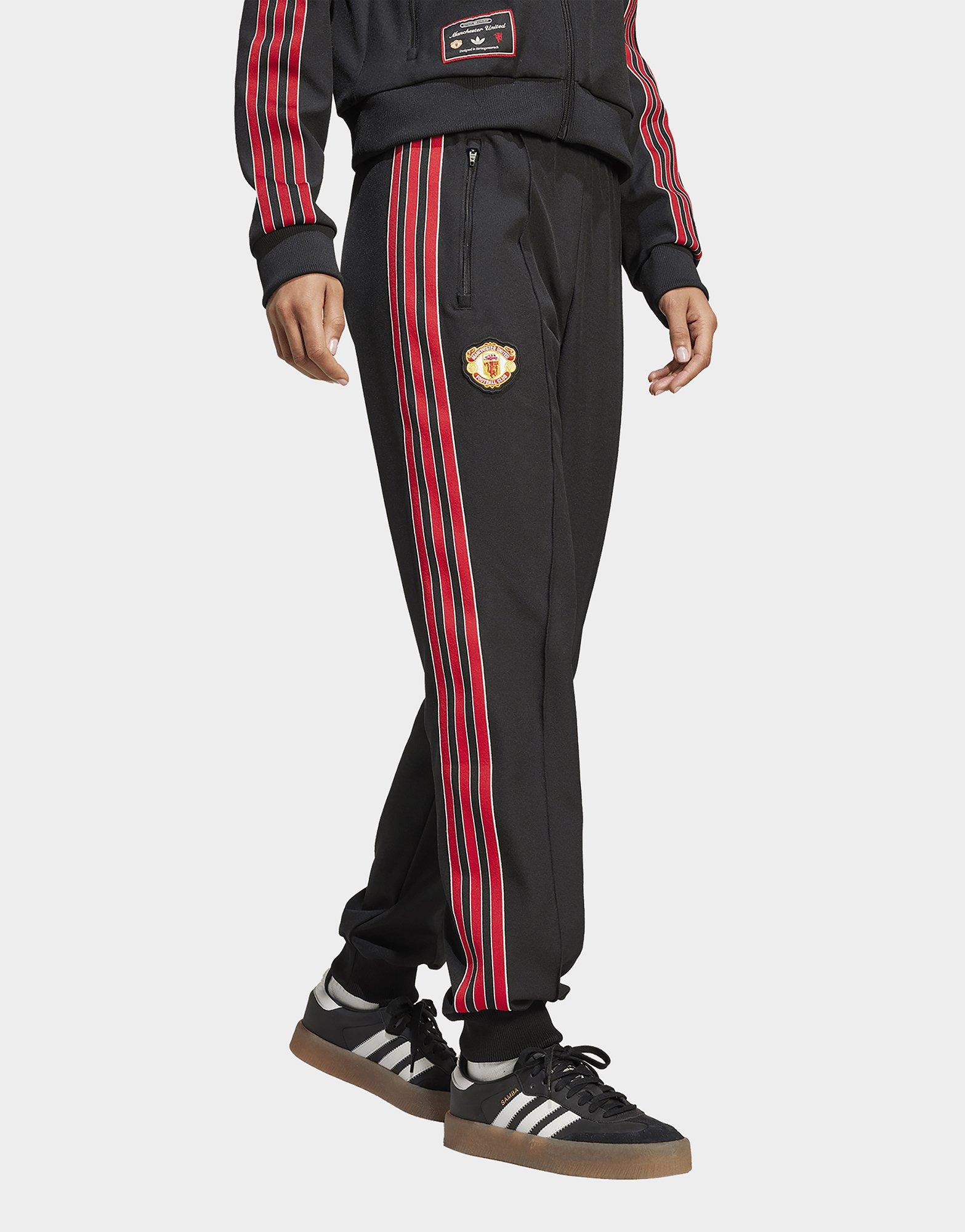 Black adidas Manchester United Terrace Icons Track Pants