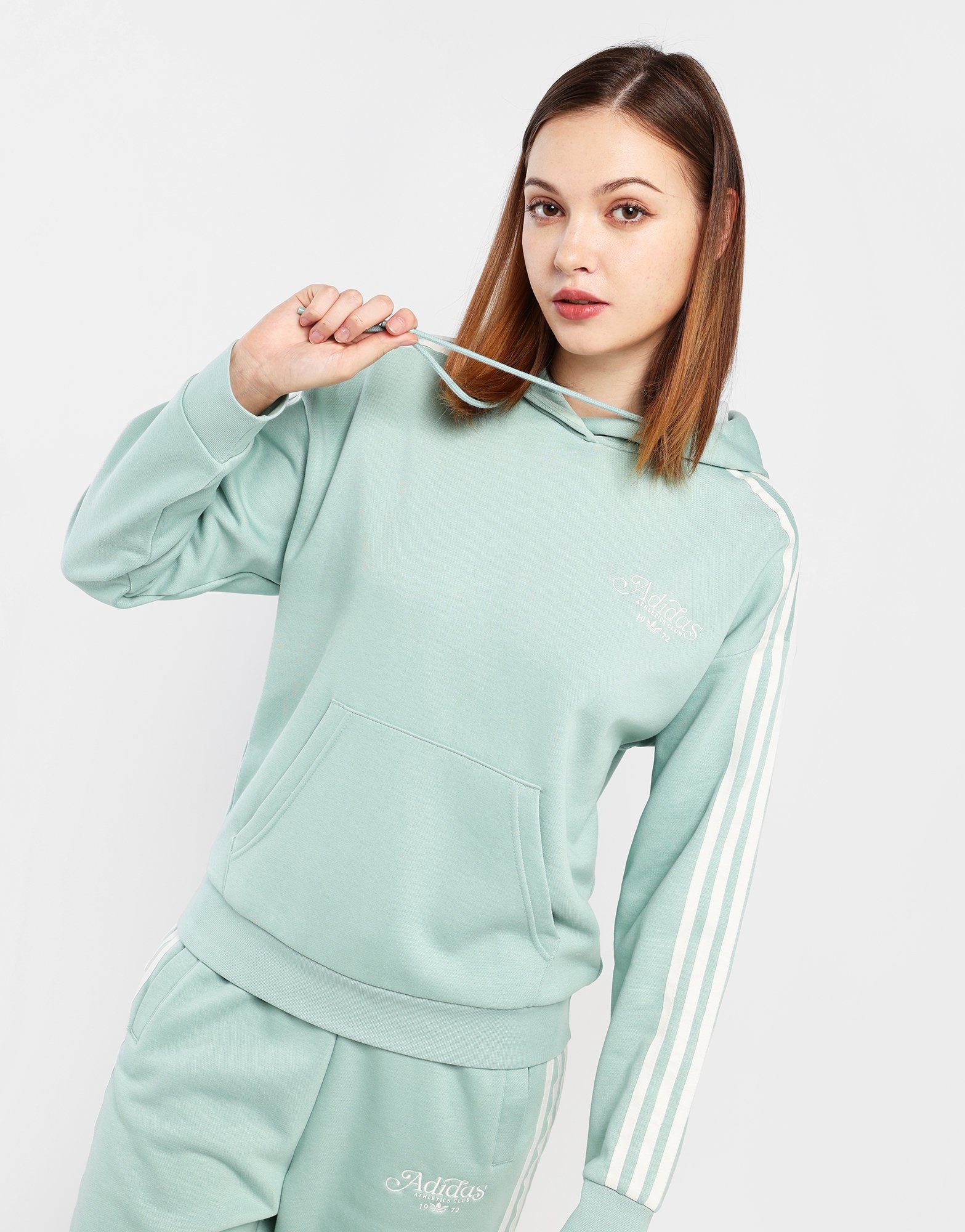 Green adidas Originals Oversized Over The Head Hoodie JD Sports Singapore