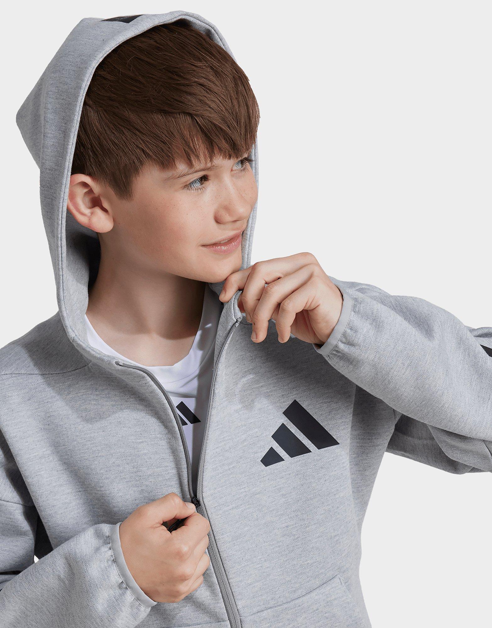 Grey adidas adidas Z.N.E. Full-Zip Hooded Track Jacket Kids