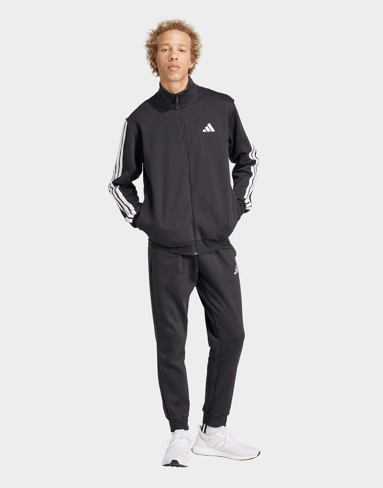 adidas TUTA IN TESSUTO FELPATO CON LE 3 STRISCE