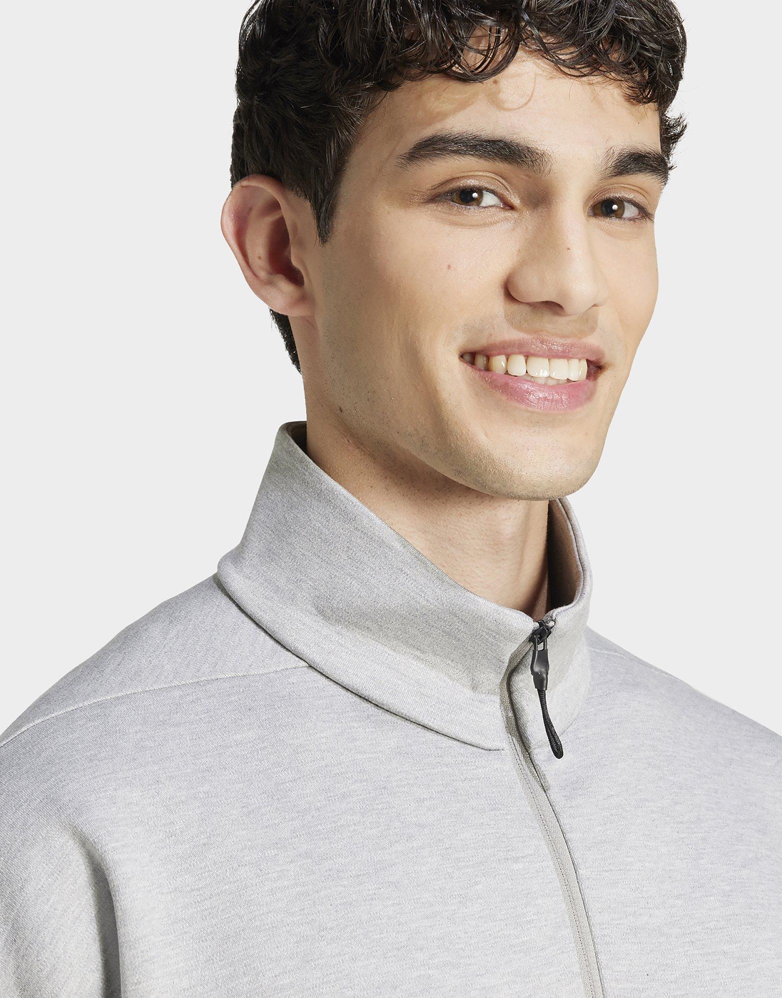 Grey adidas adidas Z.N.E. Quarter-Zip Sweatshirt | JD Sports UK