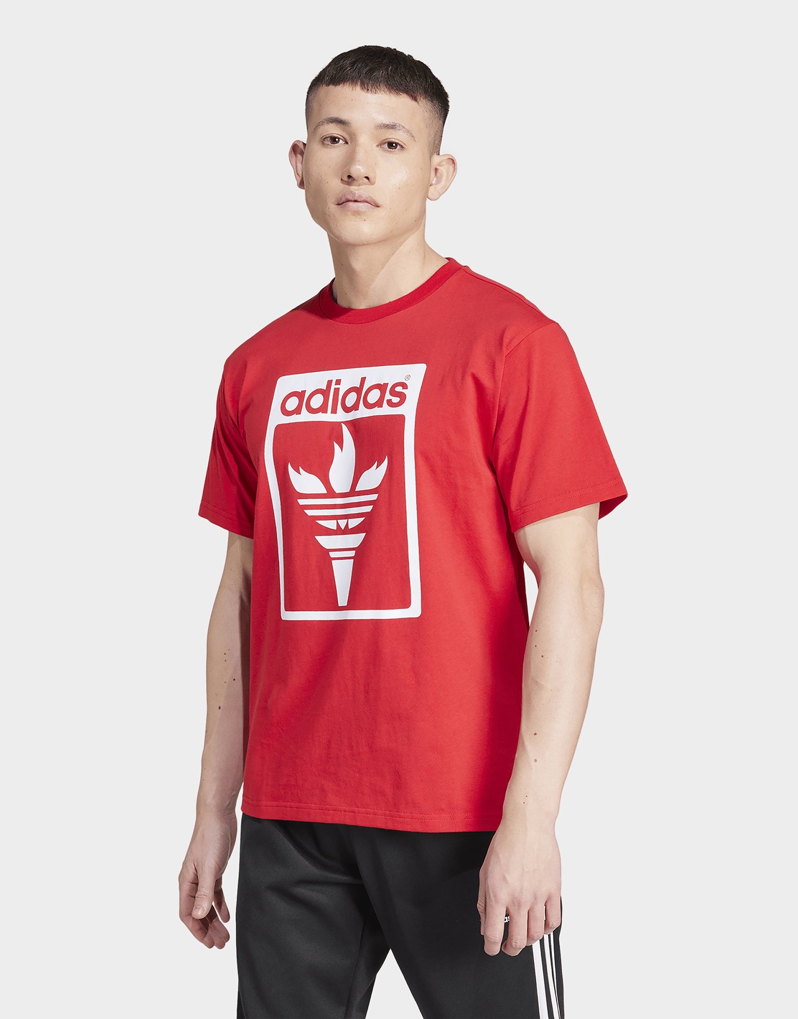 Red adidas Trefoil Torch Tee | JD Sports UK