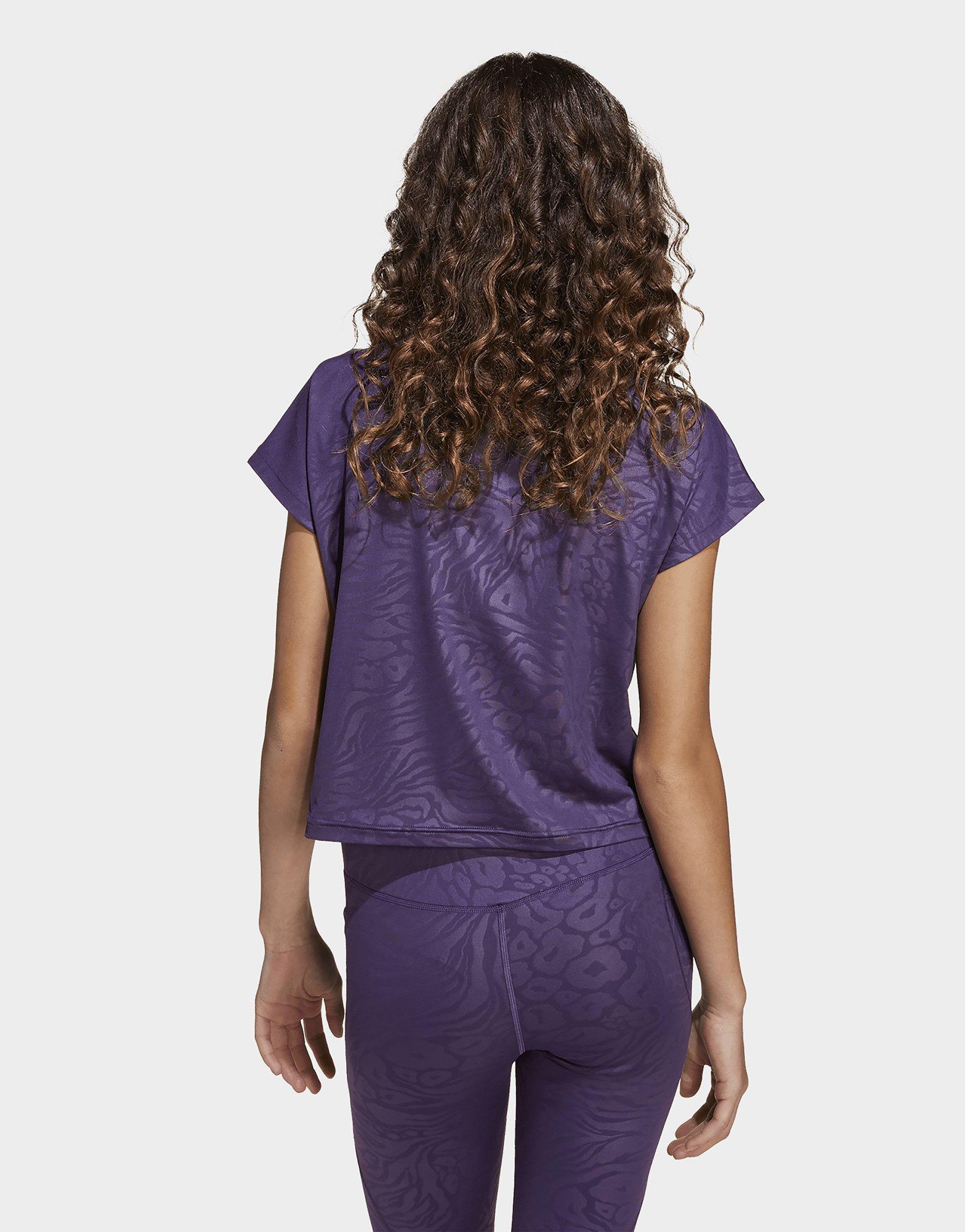 adidas All Sports Animal Print Crop Tee