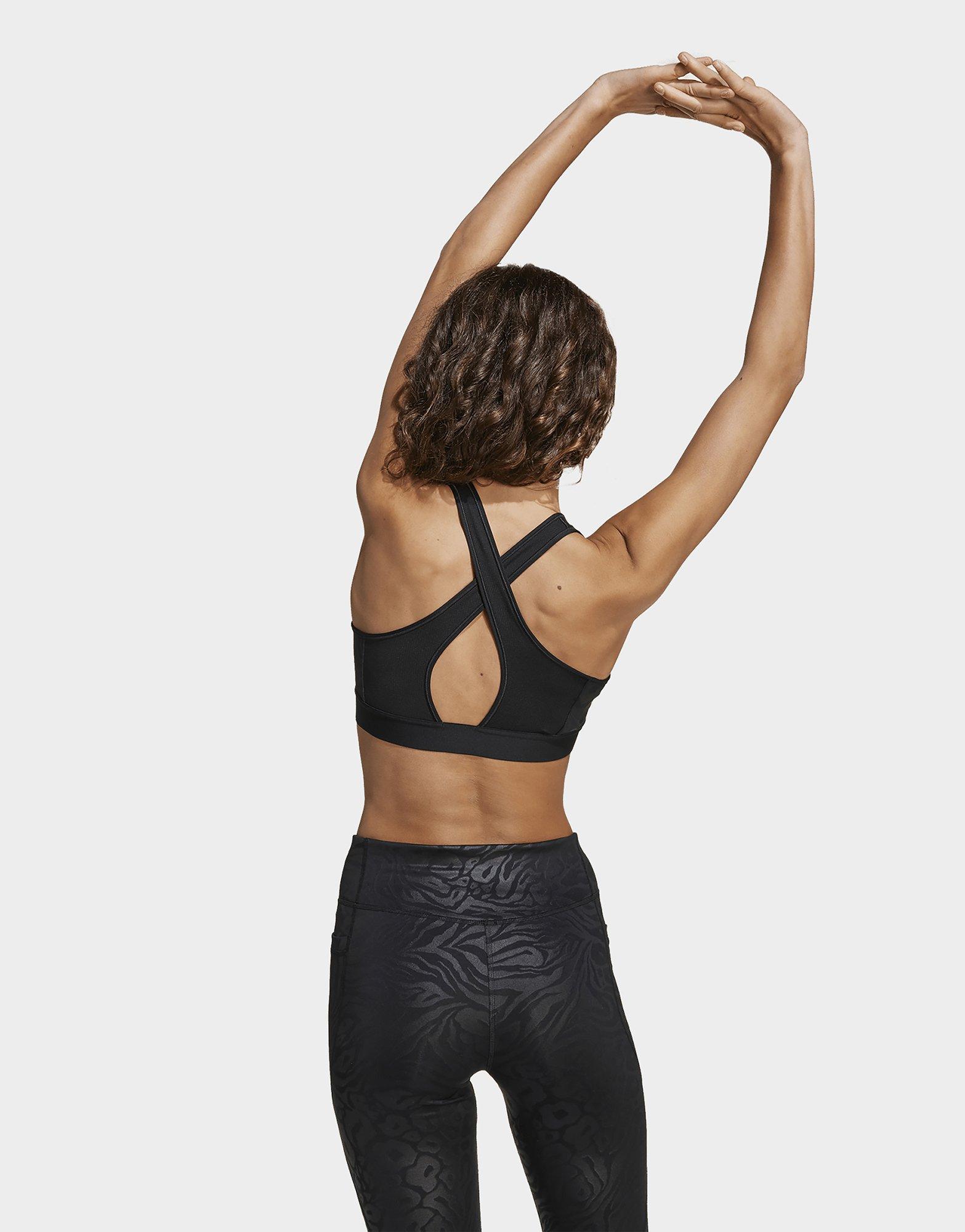 adidas Sujetador con estampado animal All Sports Marshmallow