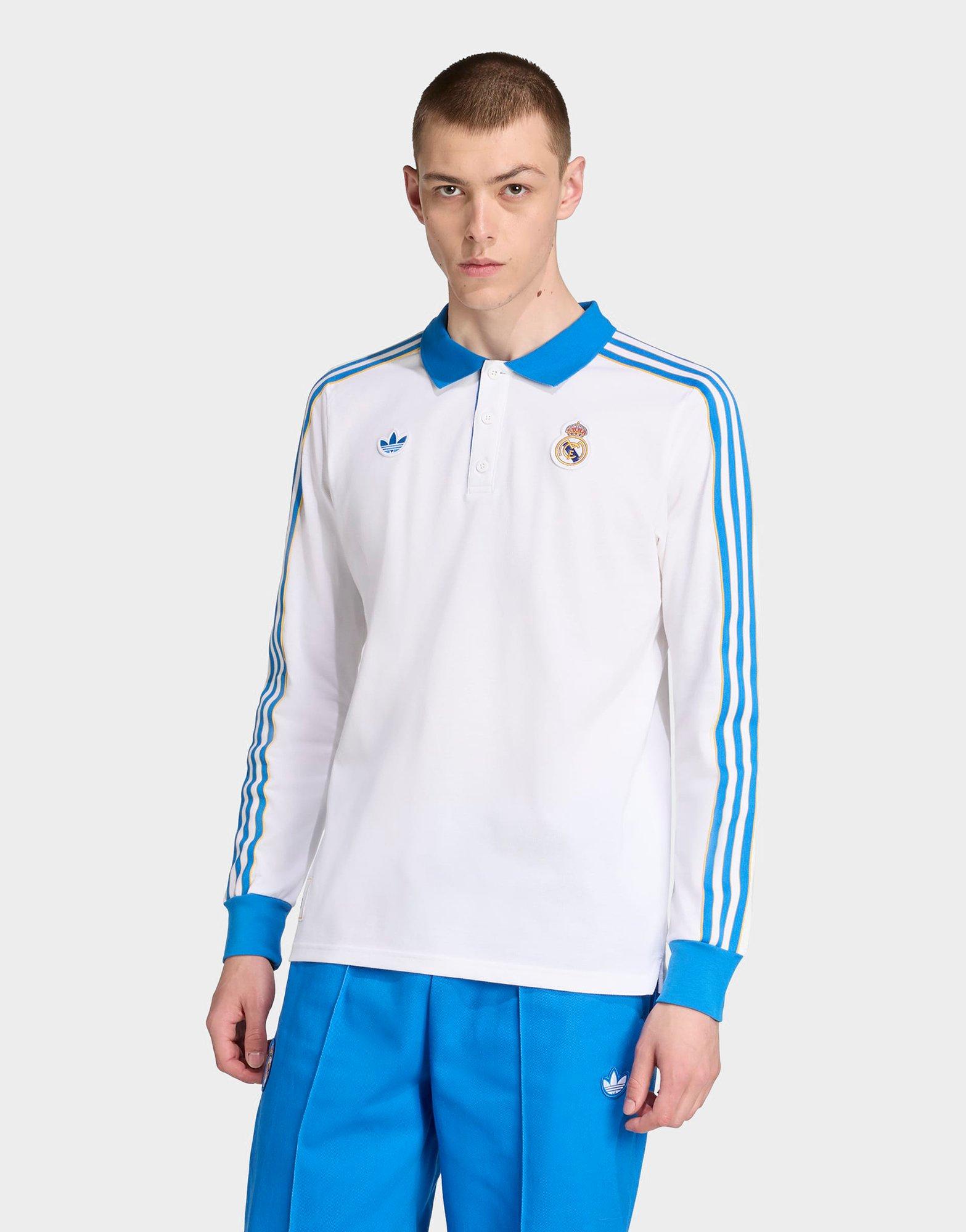 adidas Real Madrid Terrace Icons Long Sleeve Polo Shirt
