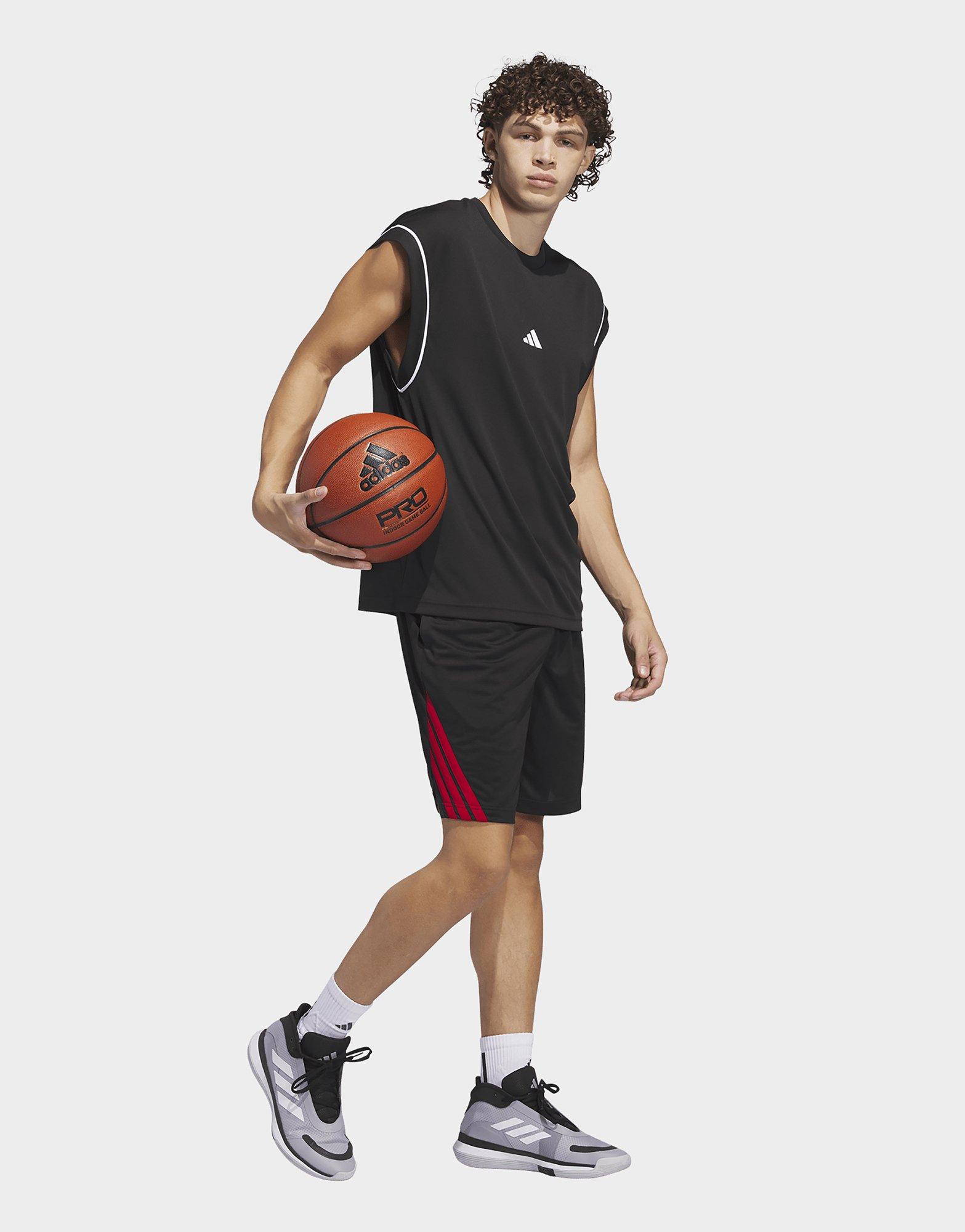 adidas Legends 3-Streifen Basketball Shorts