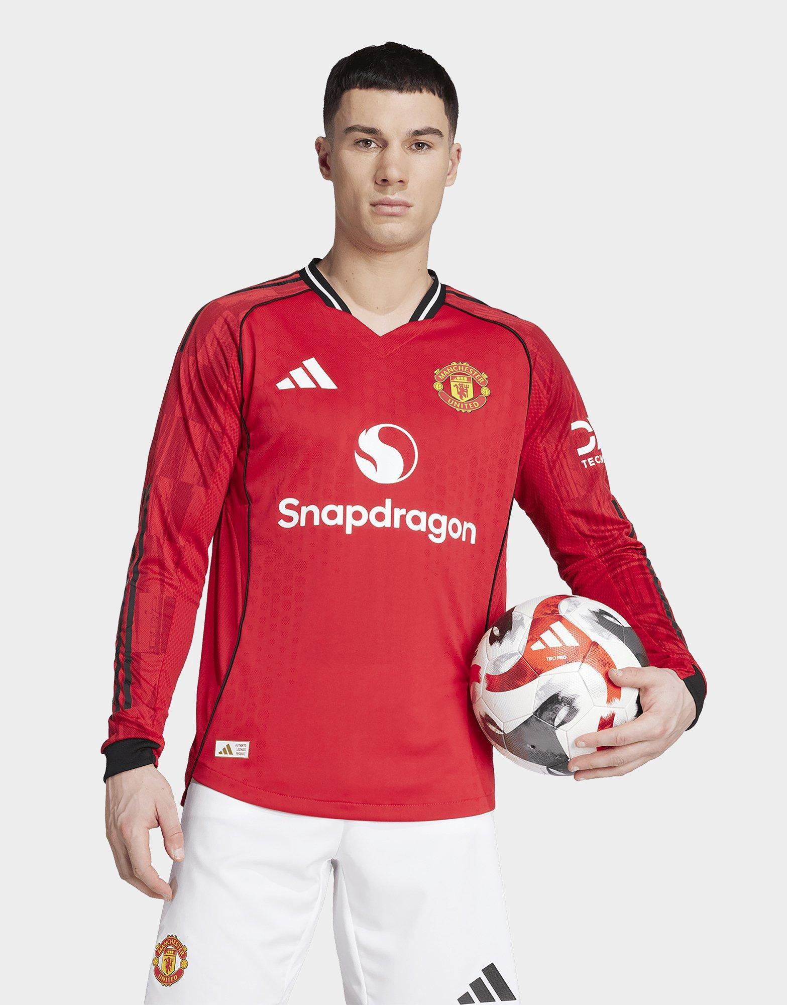 adidas Manchester United 25/26 Long Sleeve Home Authentic Jersey