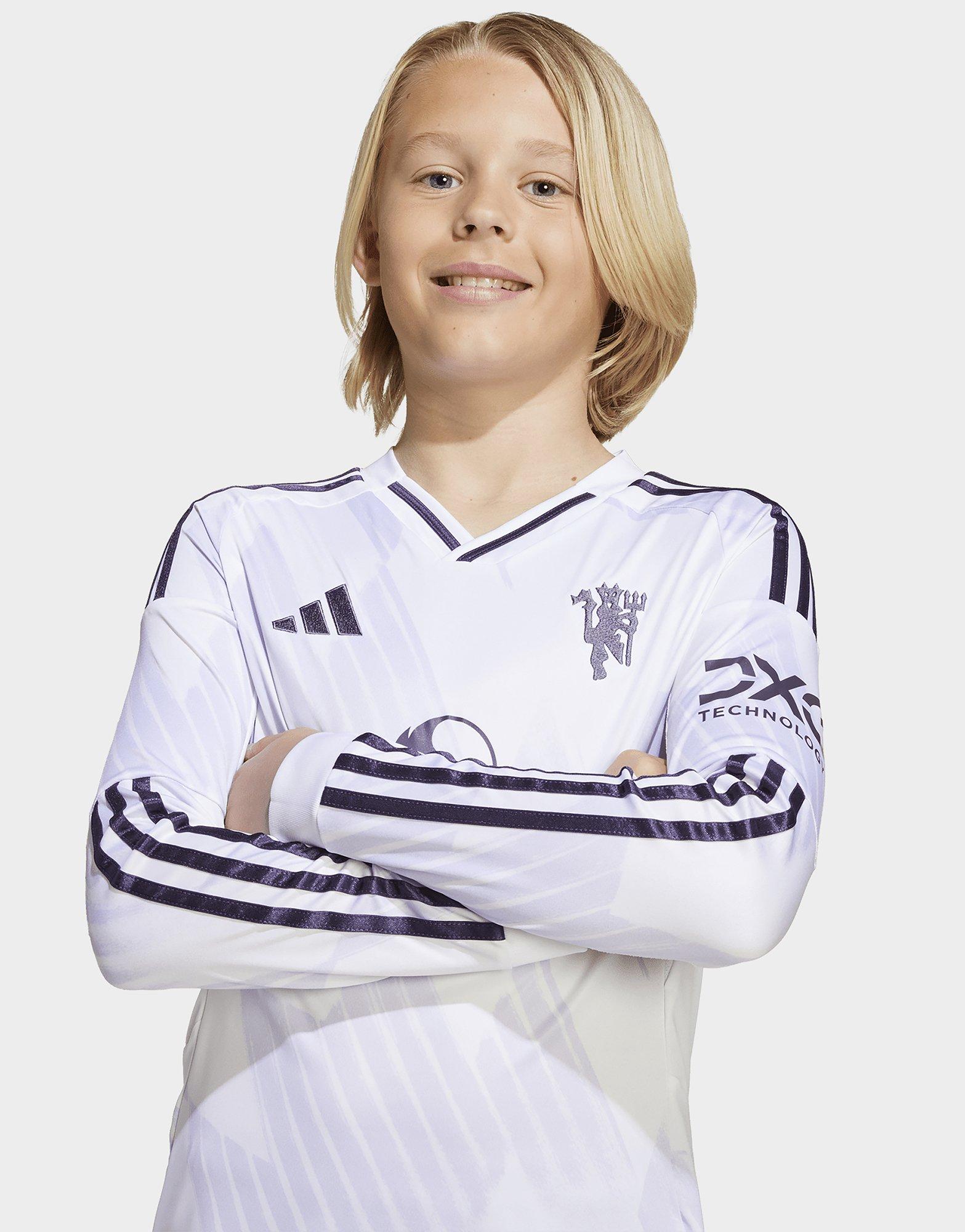 adidas Maillot extérieur à manches longues Manchester United 25/26 pour enfants