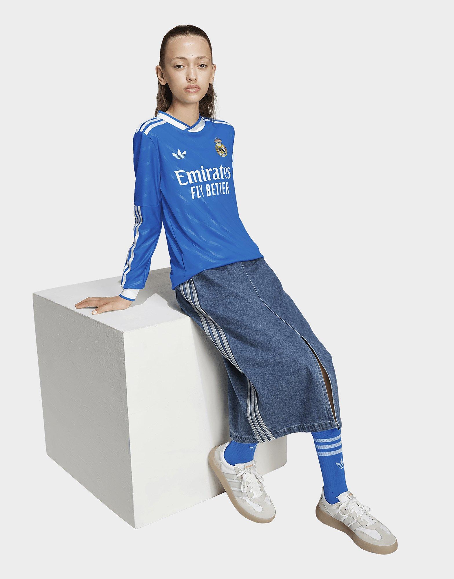 adidas Real Madrid 25/26 Langärmeliges Ausweichtrikot für Kinder