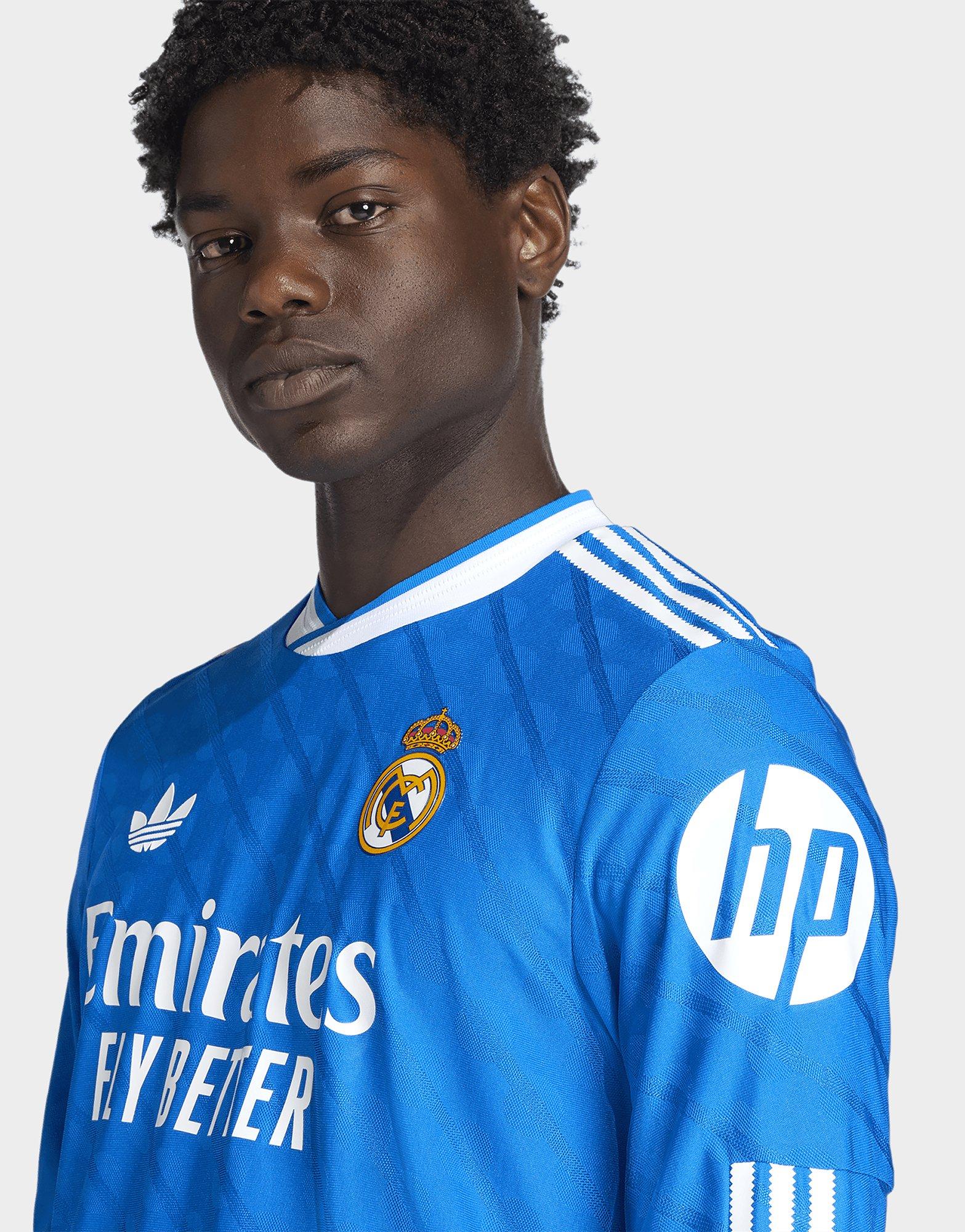 adidas Real Madrid 25/26 langärmeliges Authentic Ausweichtrikot