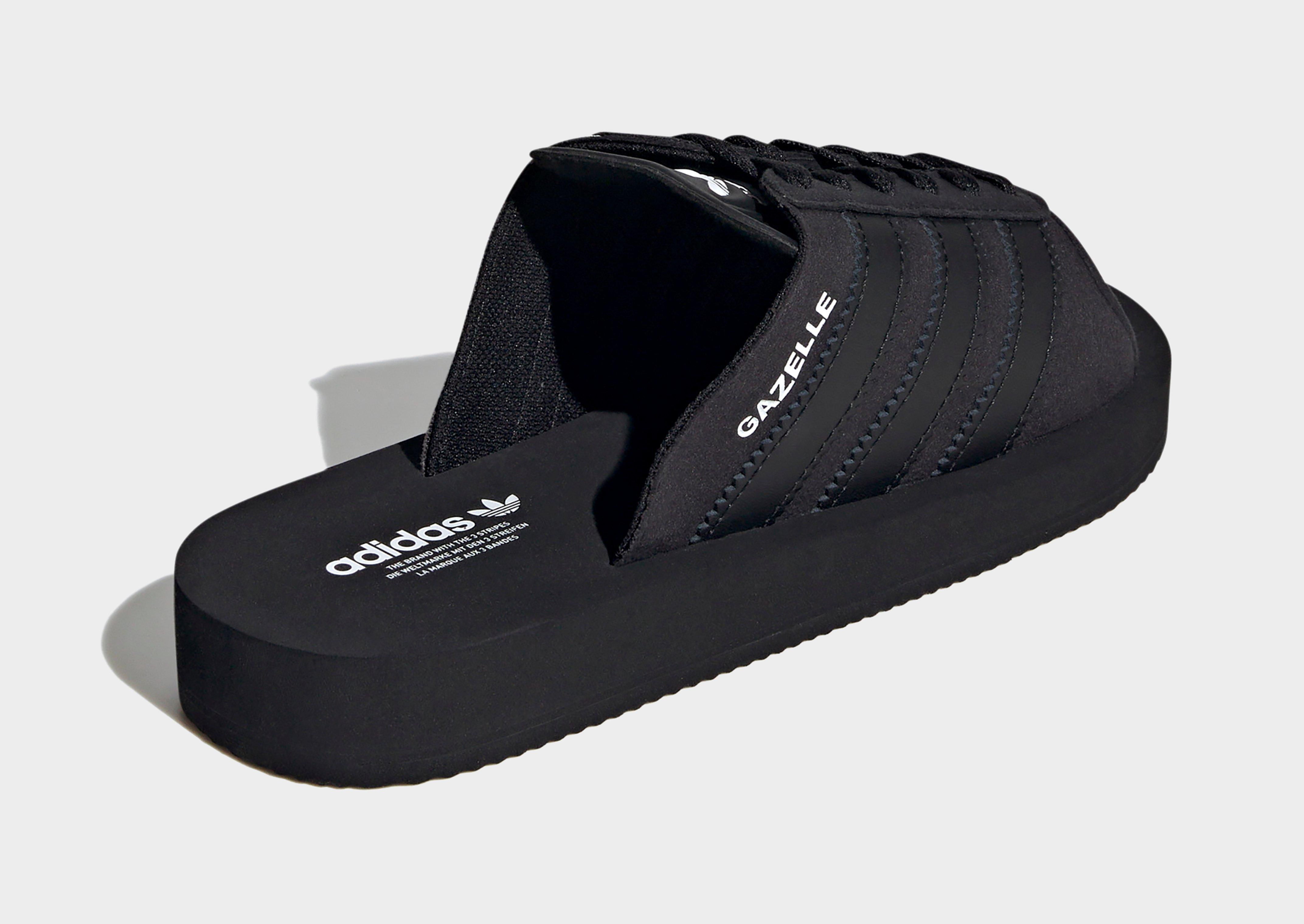 Black adidas Gazelle Beach Slides Women s JD Sports Singapore