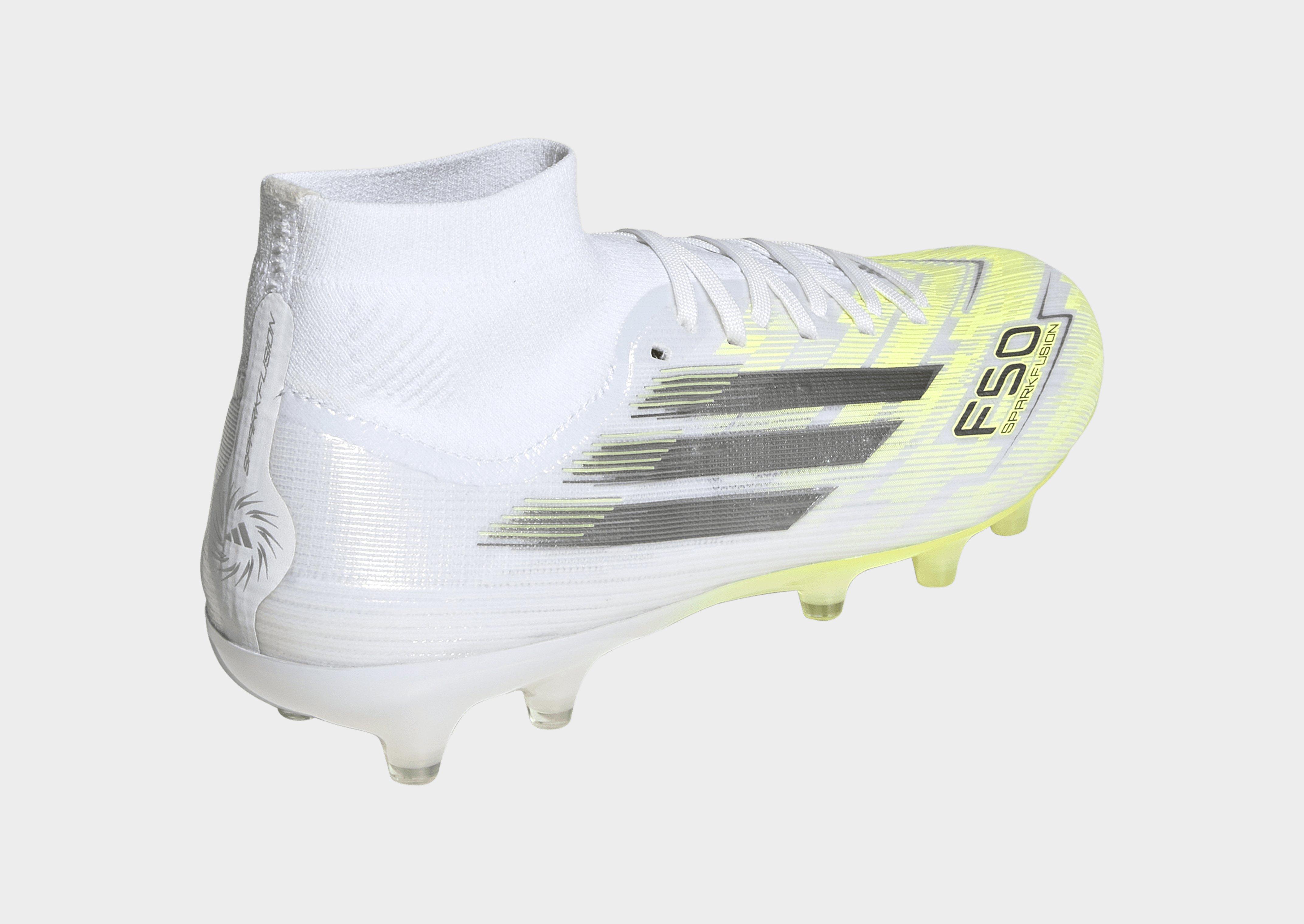 adidas Bota de fútbol para mujer de caña media F50 SPARKFUSION PRO césped natural seco / césped artificial