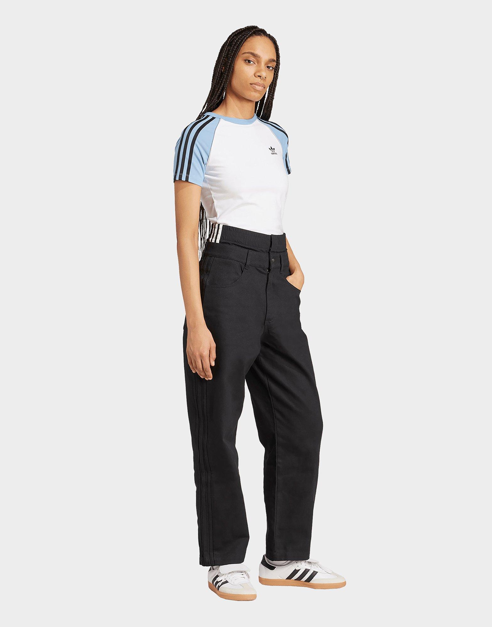 adidas T-shirt slim manches raglan 3 bandes Adicolor