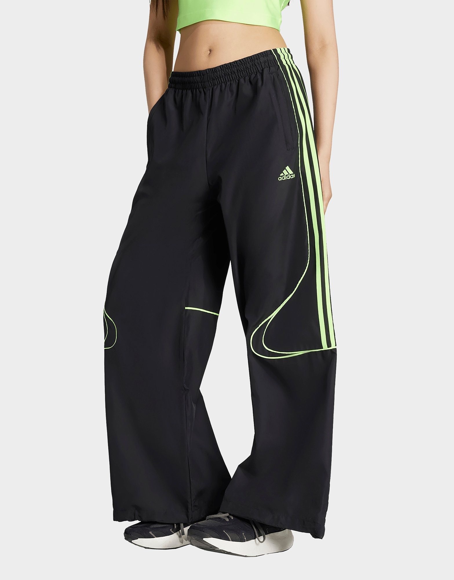 Black adidas adidas Teamgeist Adicolor Oversized Woven Track Pant
